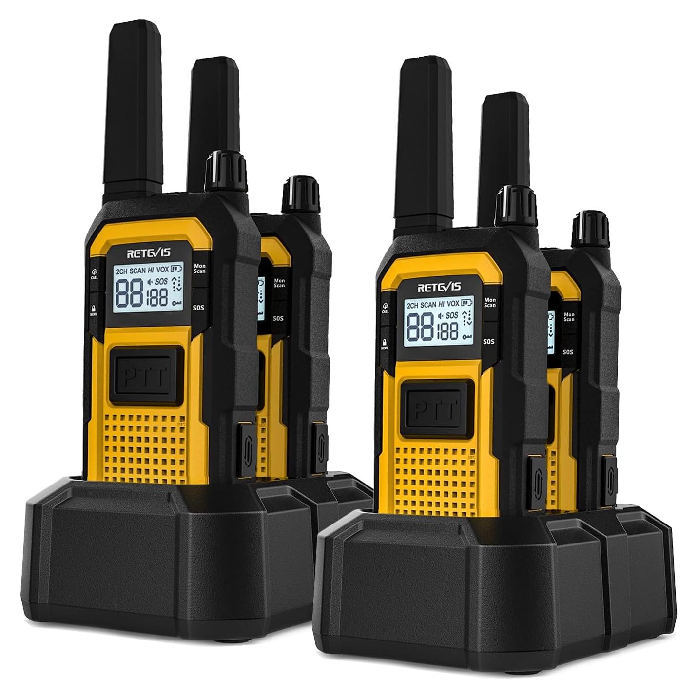 Walkie Talkies Retevis RB48 Impermeables 2000mAh Amarillo