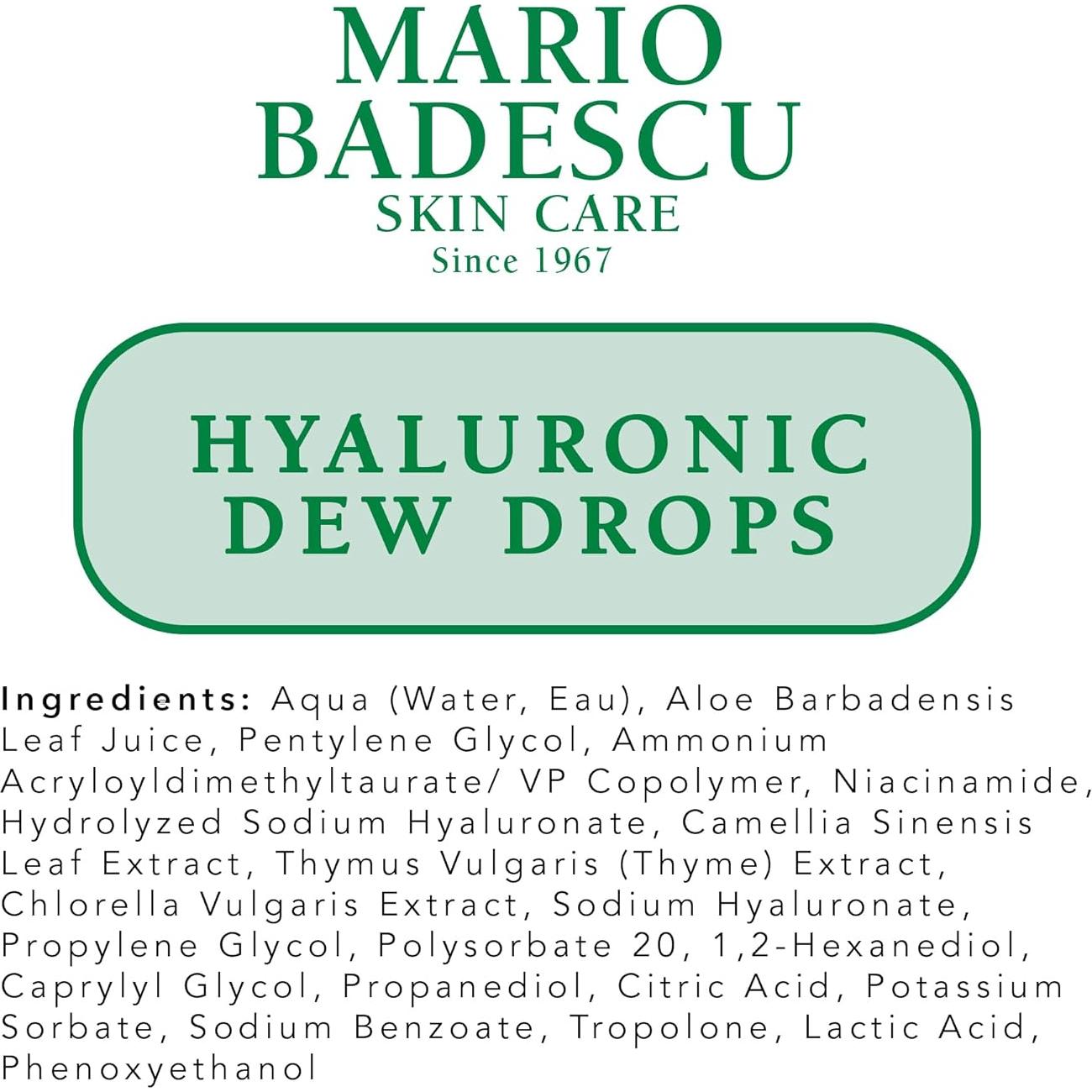 Gotas de Rocío Mario Badescu 90ml - Hidratante Ácido Hialurónico