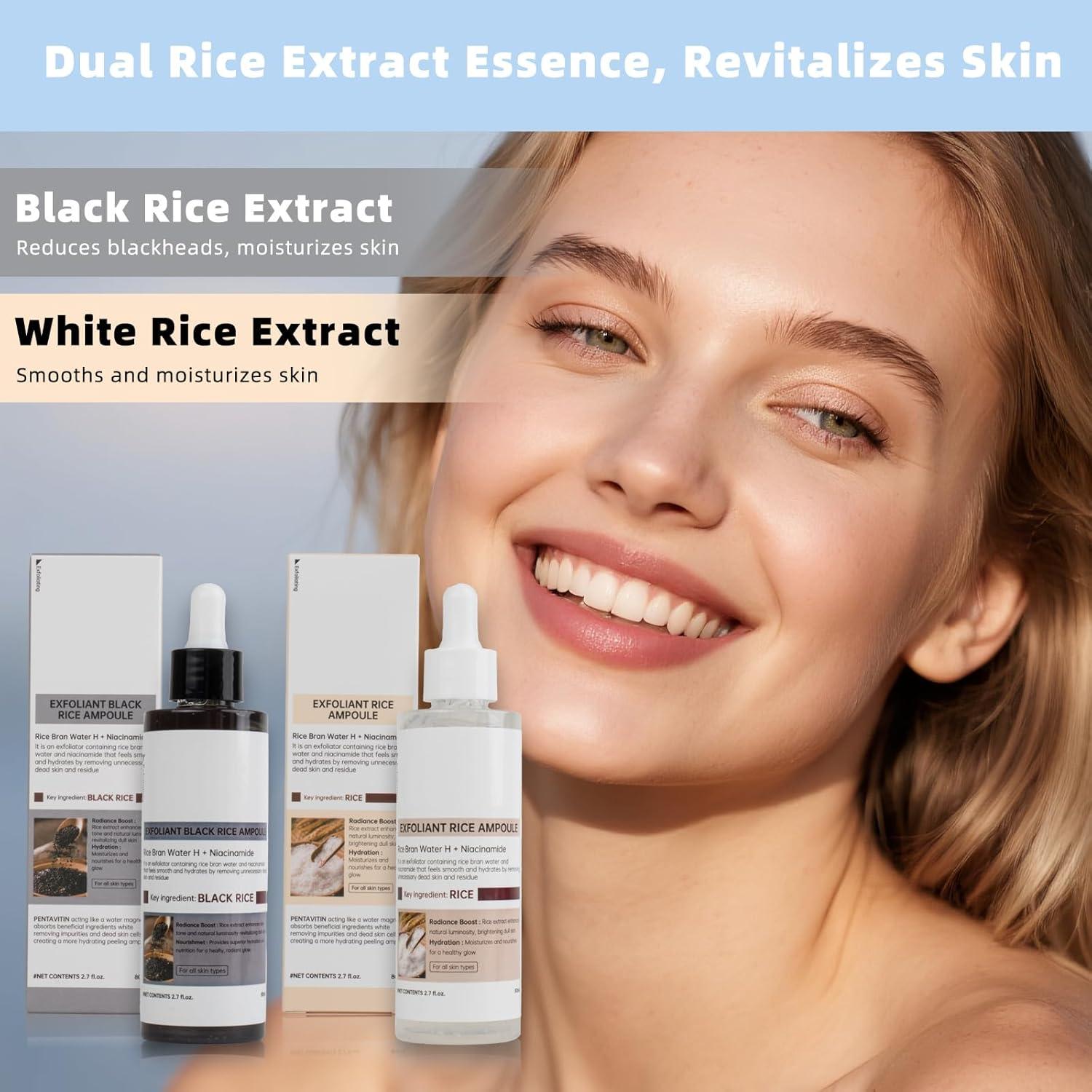 Duo Exfoliante de Arroz Negro y Blanco TooAemiS 2 PCS 307g