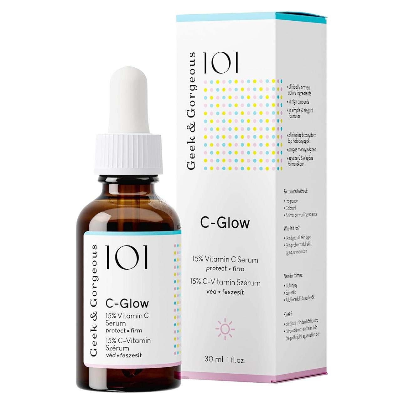 Suero Antioxidante Geek & Gorgeous C-Glow 15% Vitamina C 29.57 ml