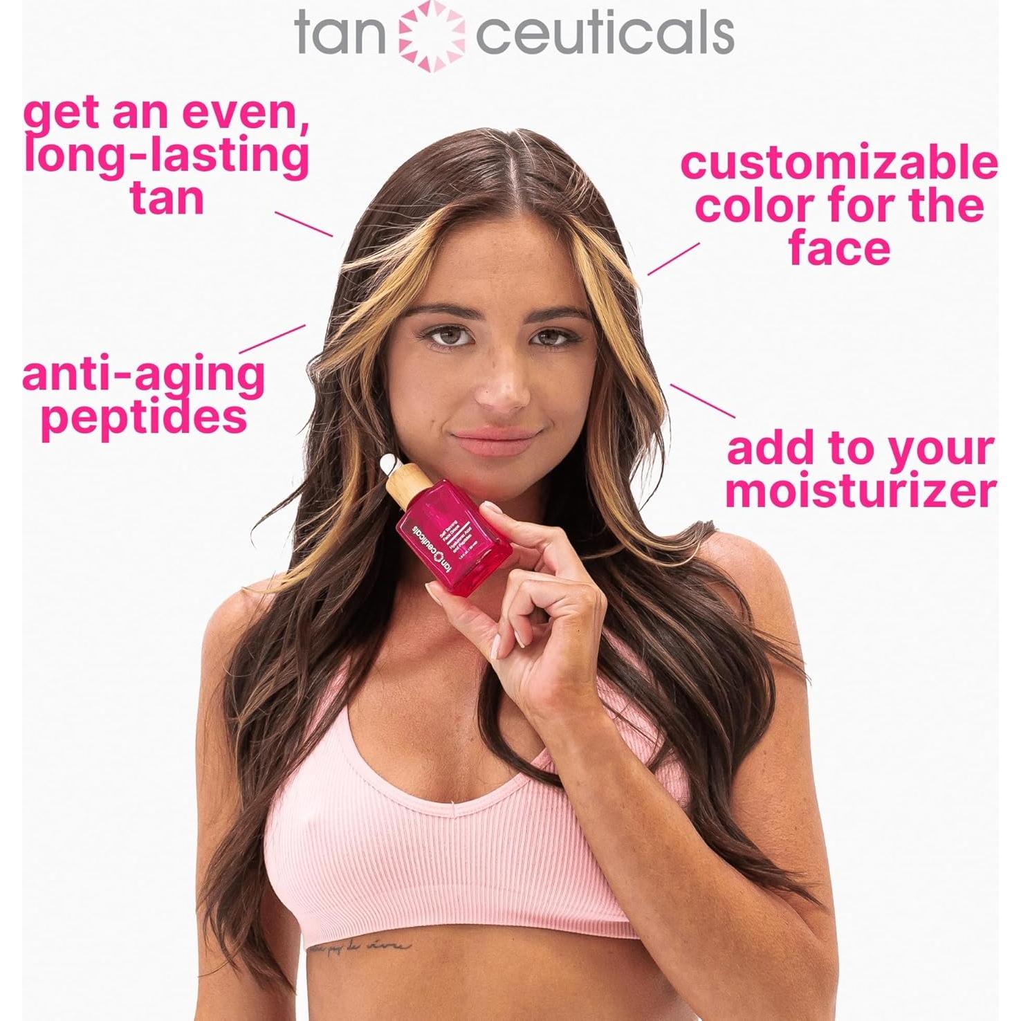 Gotas de bronceado facial Tanceuticals - 79.4g, vegano