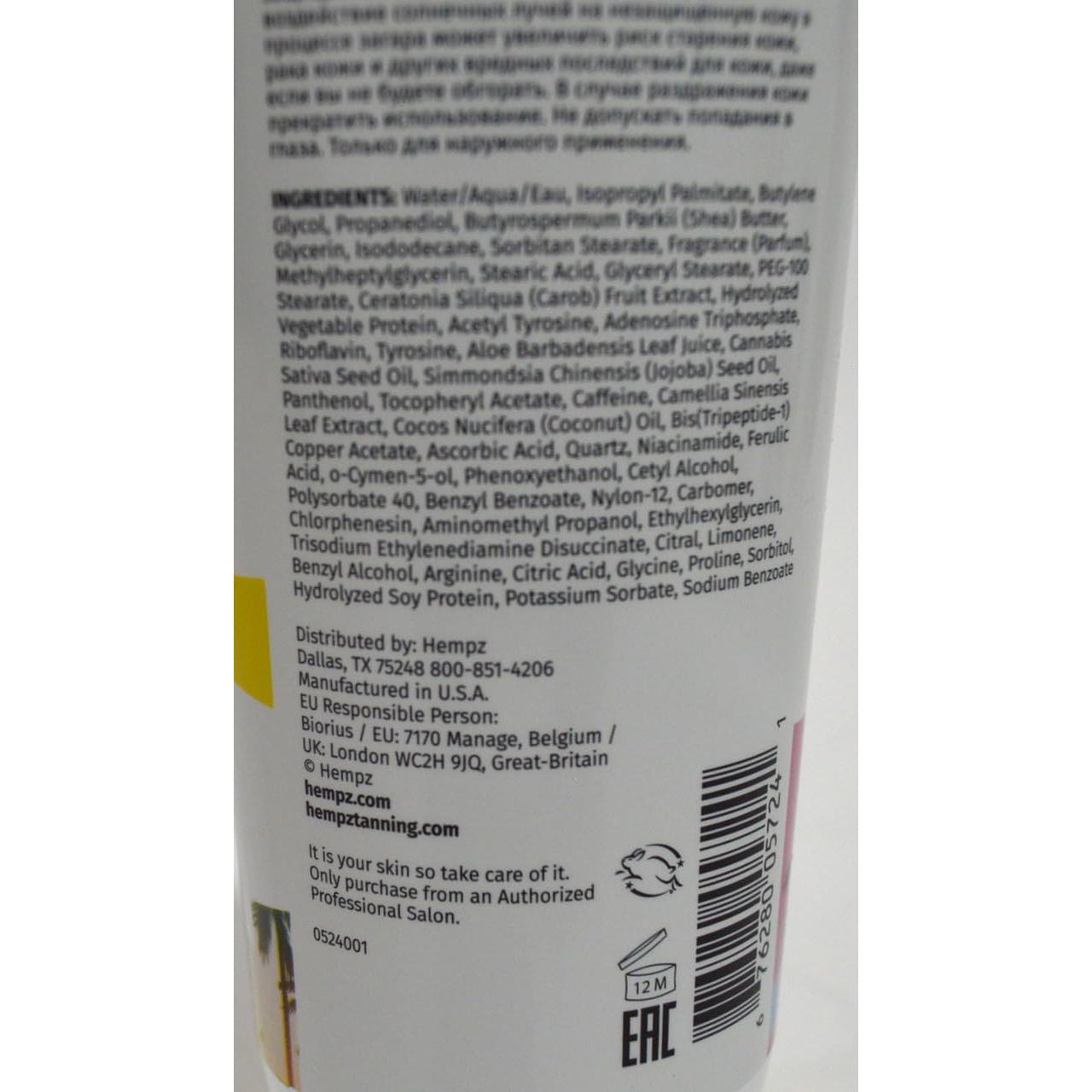 Intensificador de Bronceado UV Hempz Botanical Sunshine 9oz