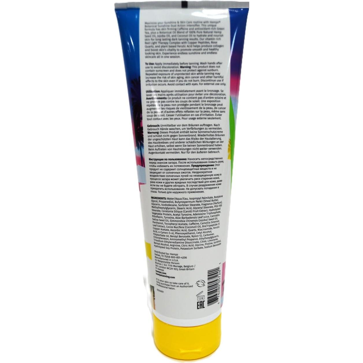 Intensificador de Bronceado UV Hempz Botanical Sunshine 9oz