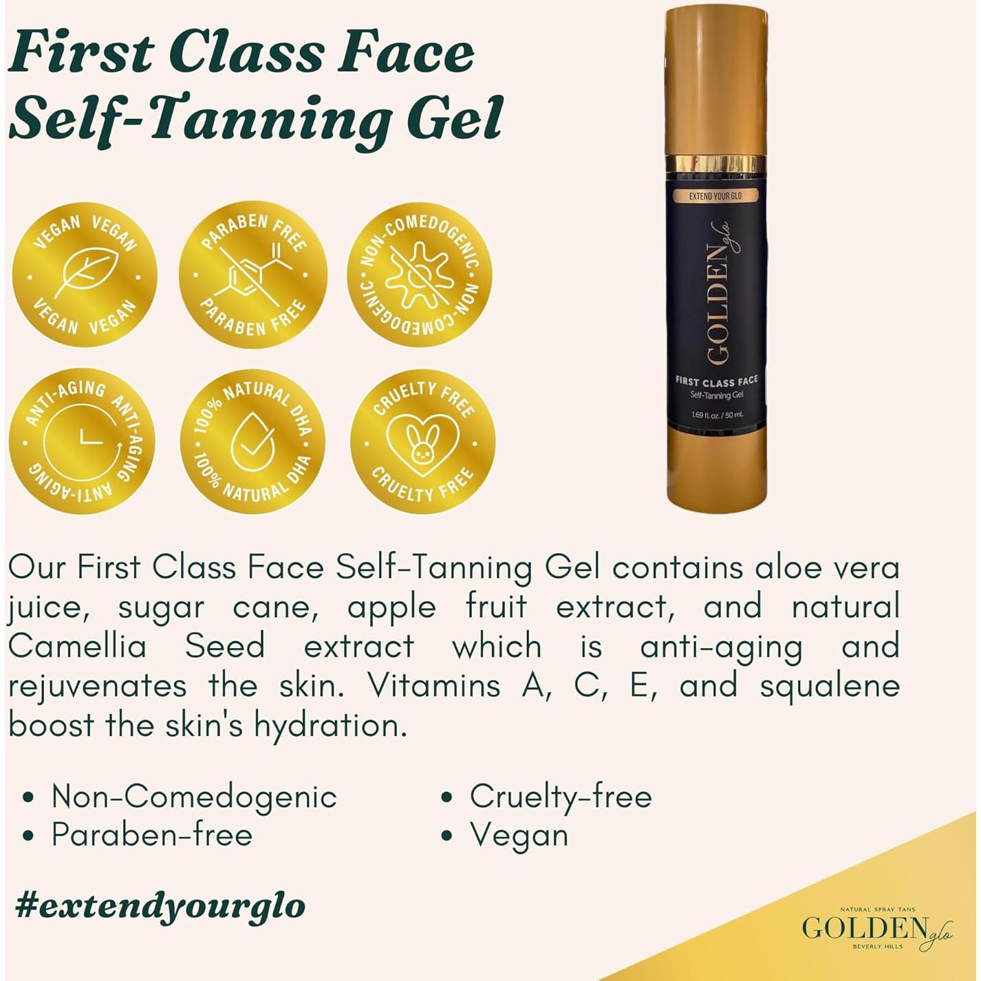 Gel Autobronceador Natural Golden Glo con Aloe Vera 200ml