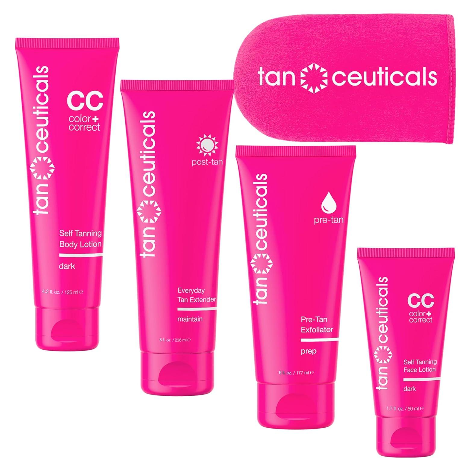 Kit Bronceador Autobronceante Tanceuticals Tono Oscuro 200ml