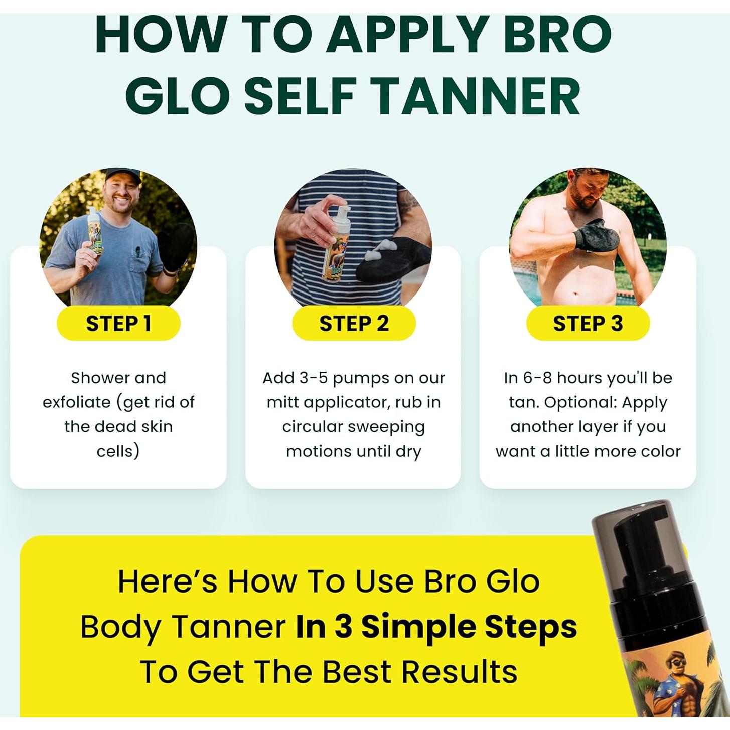 Autobronceador Corporal Bro Glo - Espuma Rápida 200ml