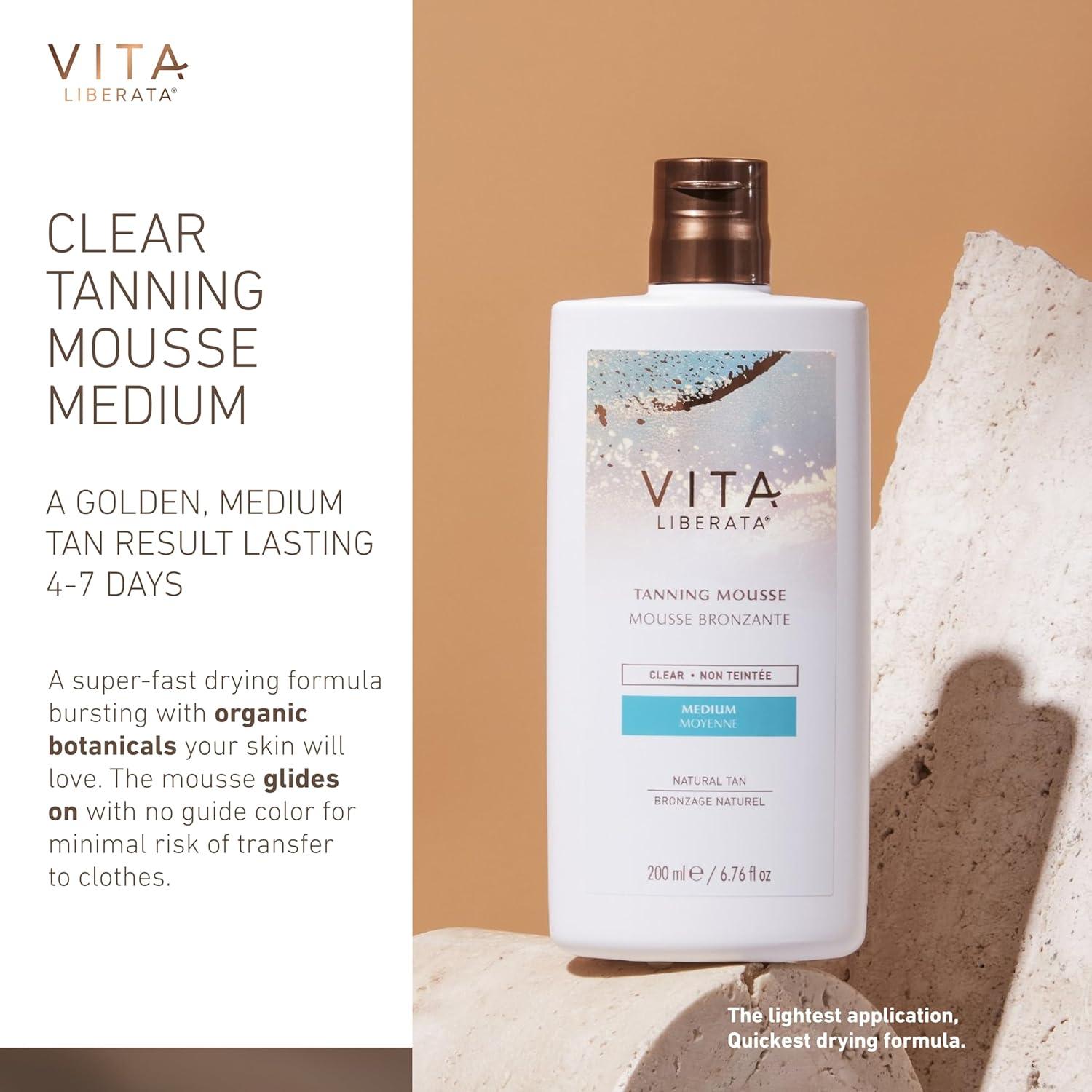Mousse Bronceador Claro Vita Liberata 198 ml - Secado Rápido