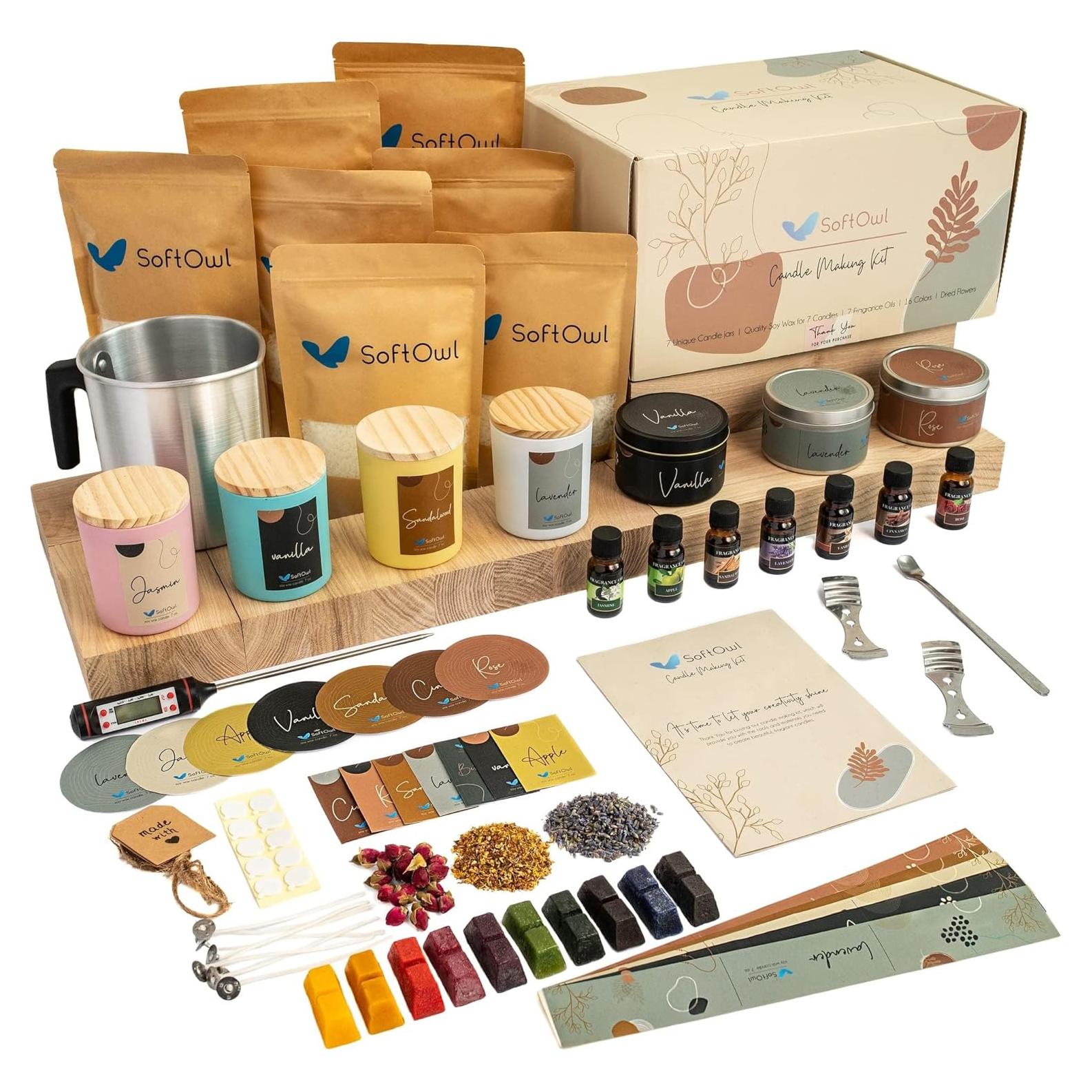 Kit de Velas Aromáticas SoftOwl - Cera de Soja y 7 Aromas