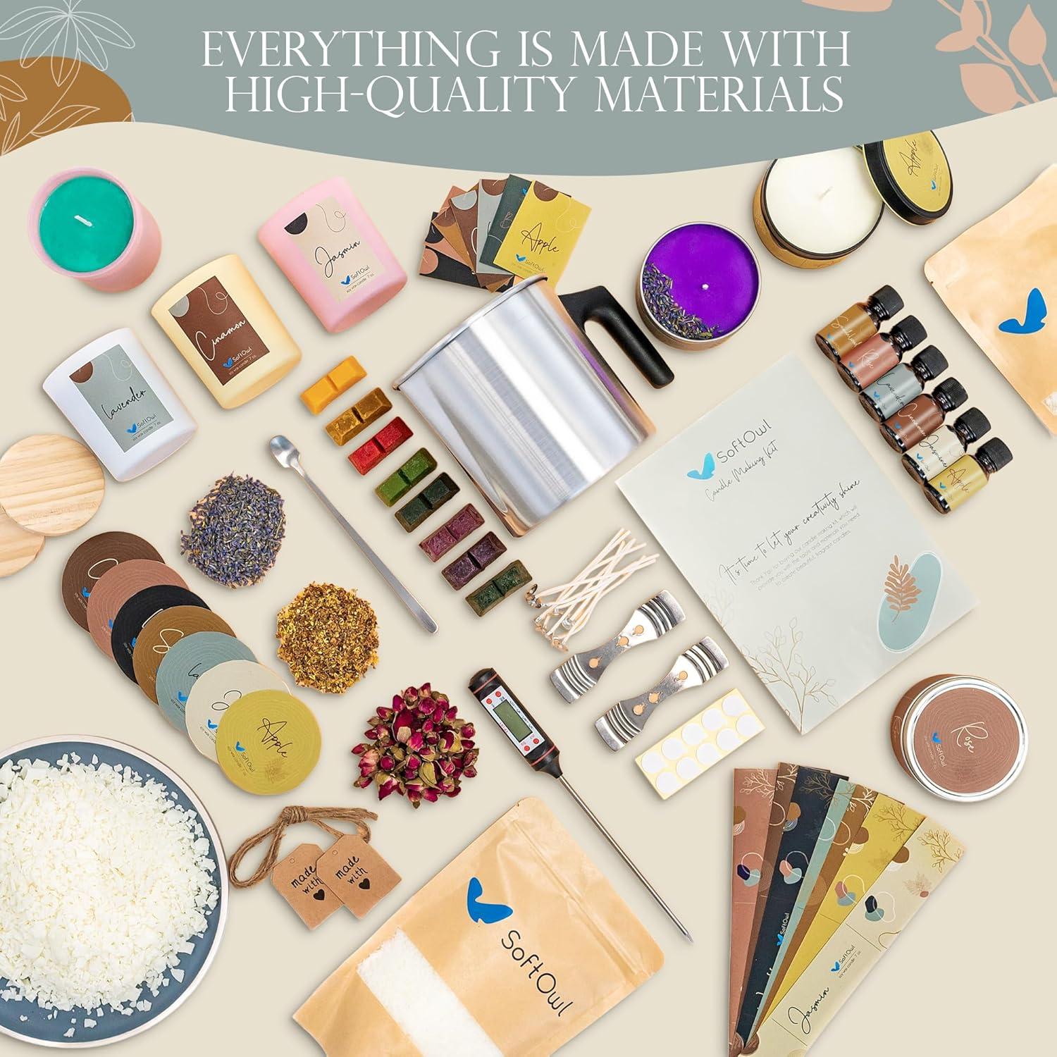 Kit de Velas Aromáticas SoftOwl - Cera de Soja y 7 Aromas