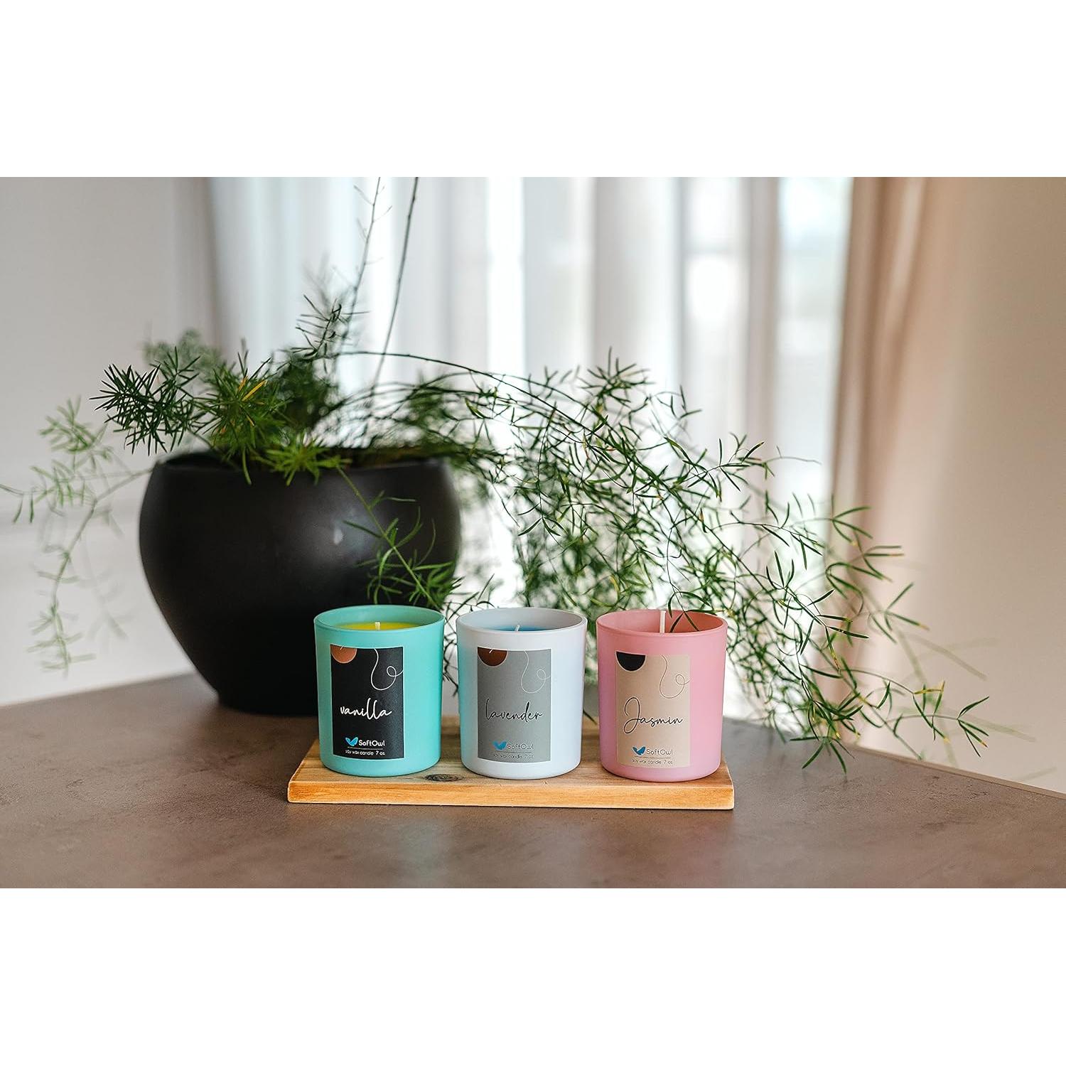 Kit de Velas Aromáticas SoftOwl - Cera de Soja y 7 Aromas