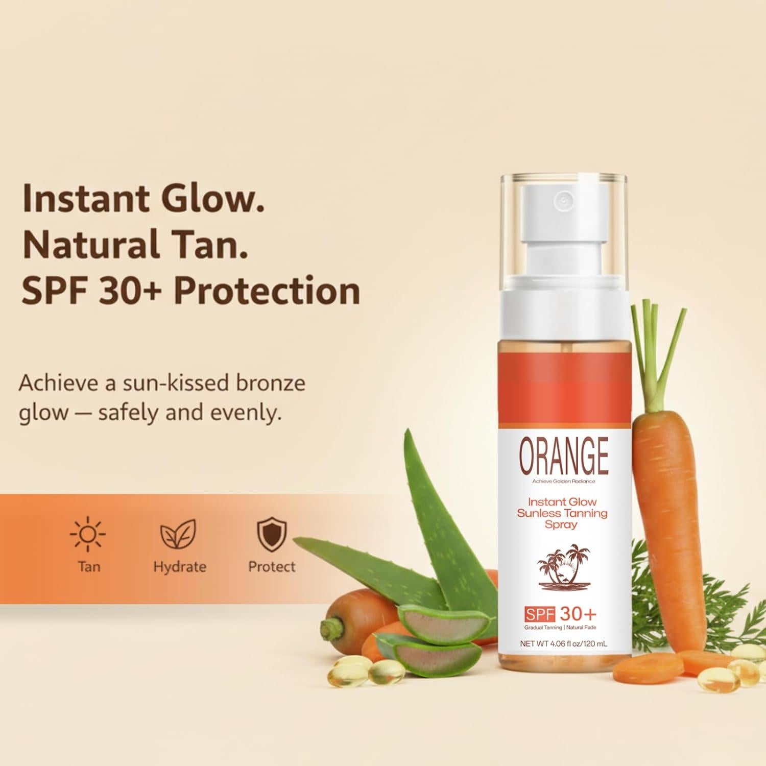 Spray Bronceador Sin Sol Facekaot 120 ml - Hidratante con Aloe