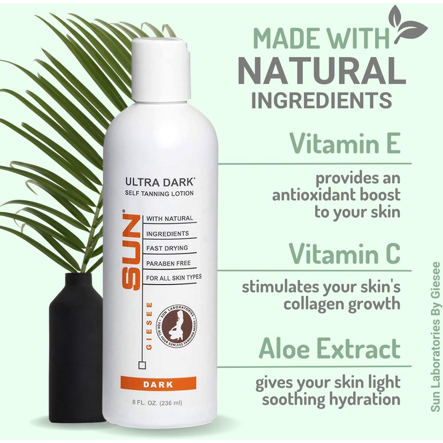 Loción Autobronceadora Oscura Sun Laboratories - 3 Botellas 236.6 ml