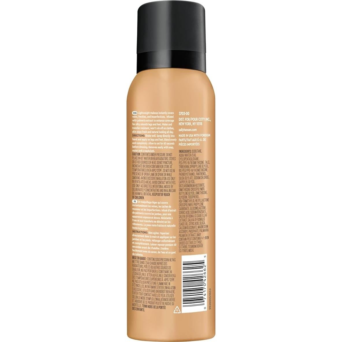 Bronceador en Spray Sally Hansen Piernas Airbrush 124.74 g - Paquete de 2