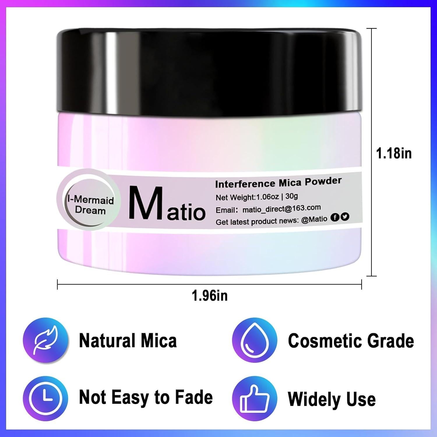 Polvo de Mica Interferencia Matio 30g Dorado Fantasma