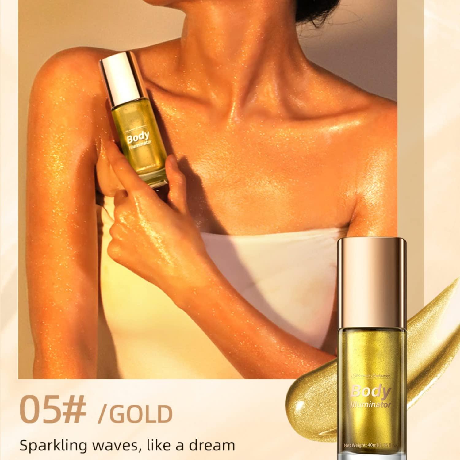 Iluminador Corporal MAEPEOR 5 Colores Hidratante 40ML Oro