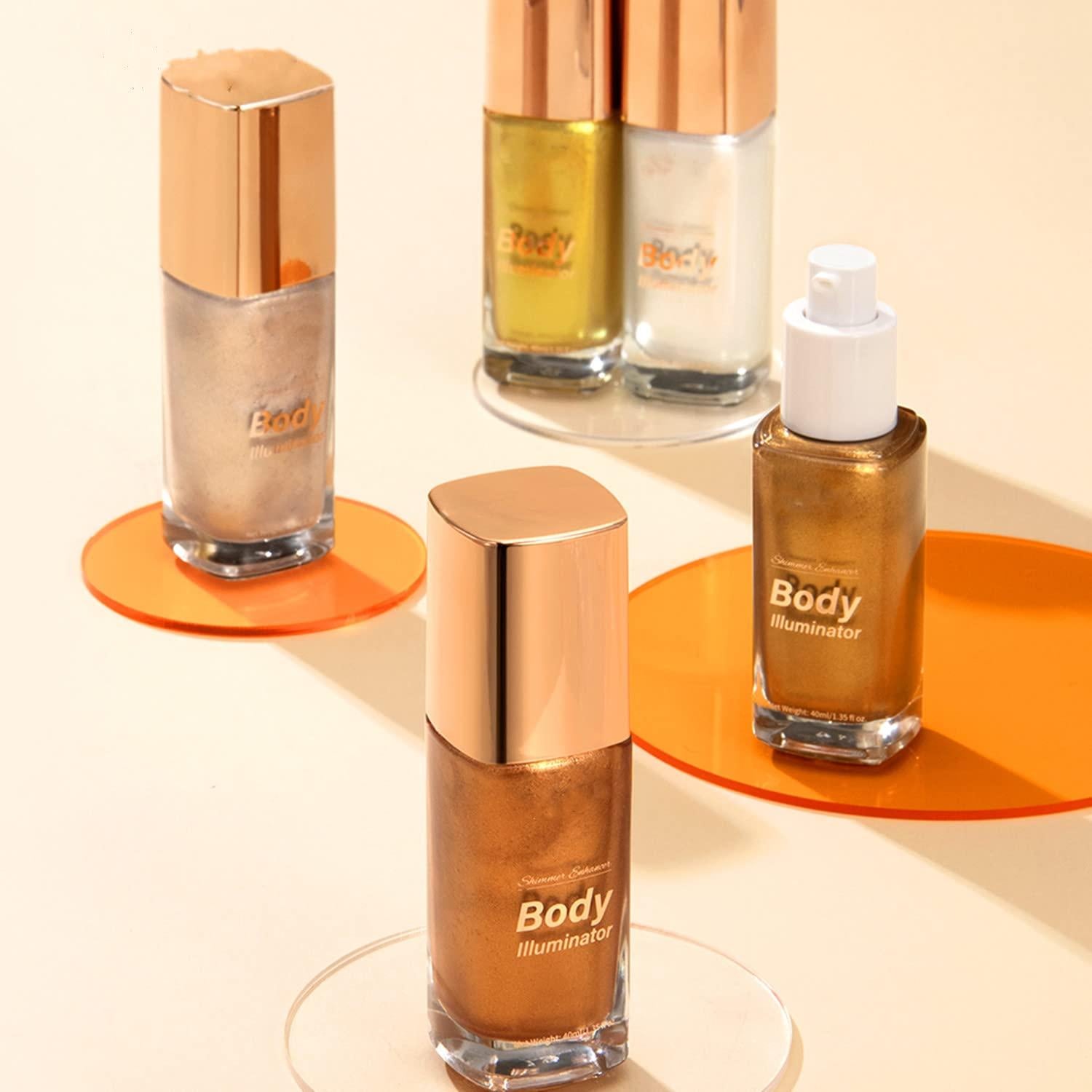 Iluminador Corporal MAEPEOR 5 Colores Hidratante 40ML Oro