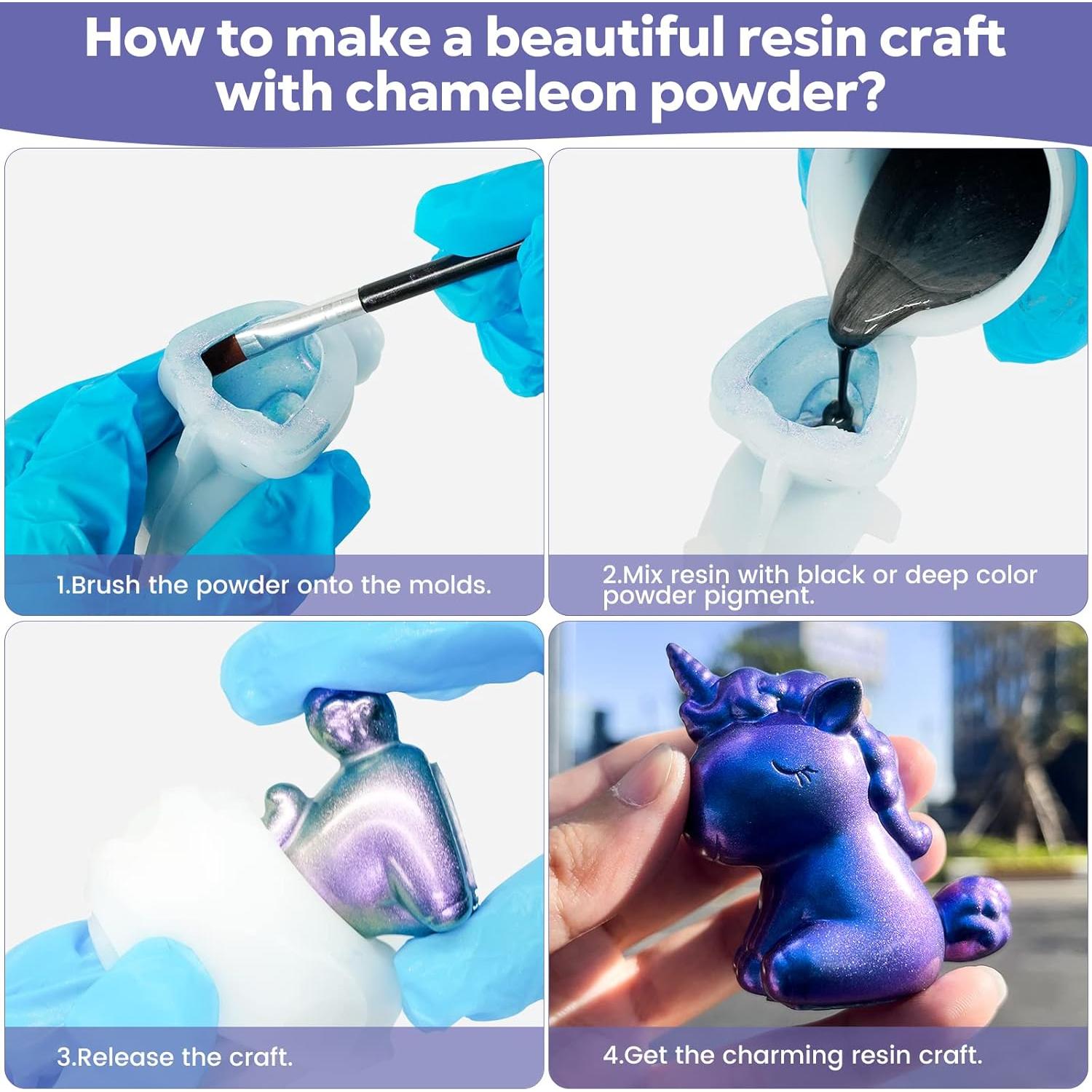 Polvo de Mica Camaleón 4 Colores CHEAPART 12g Holográfico