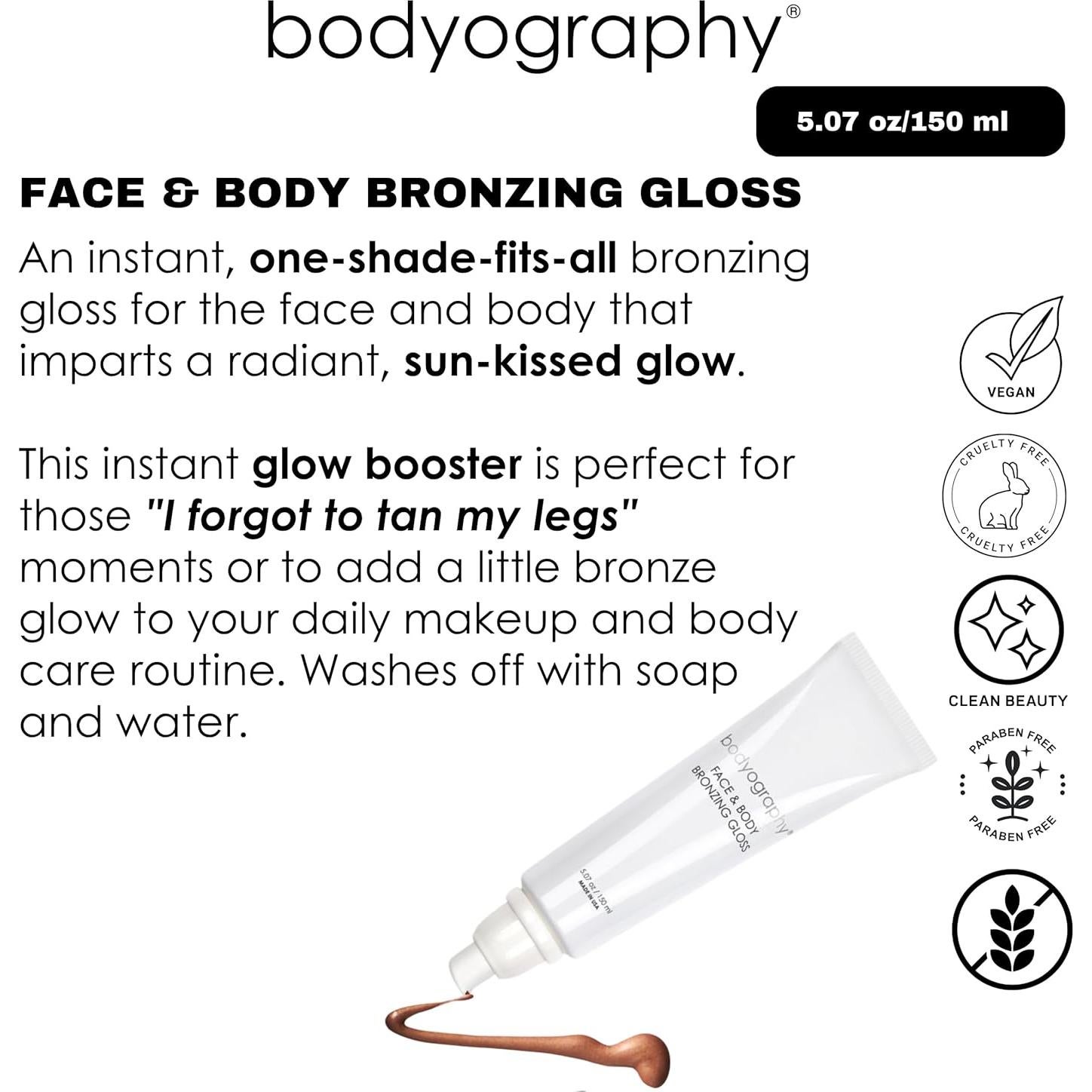 Bodyography Brillo Bronceador Hidratante 150g - Acabado Brillante