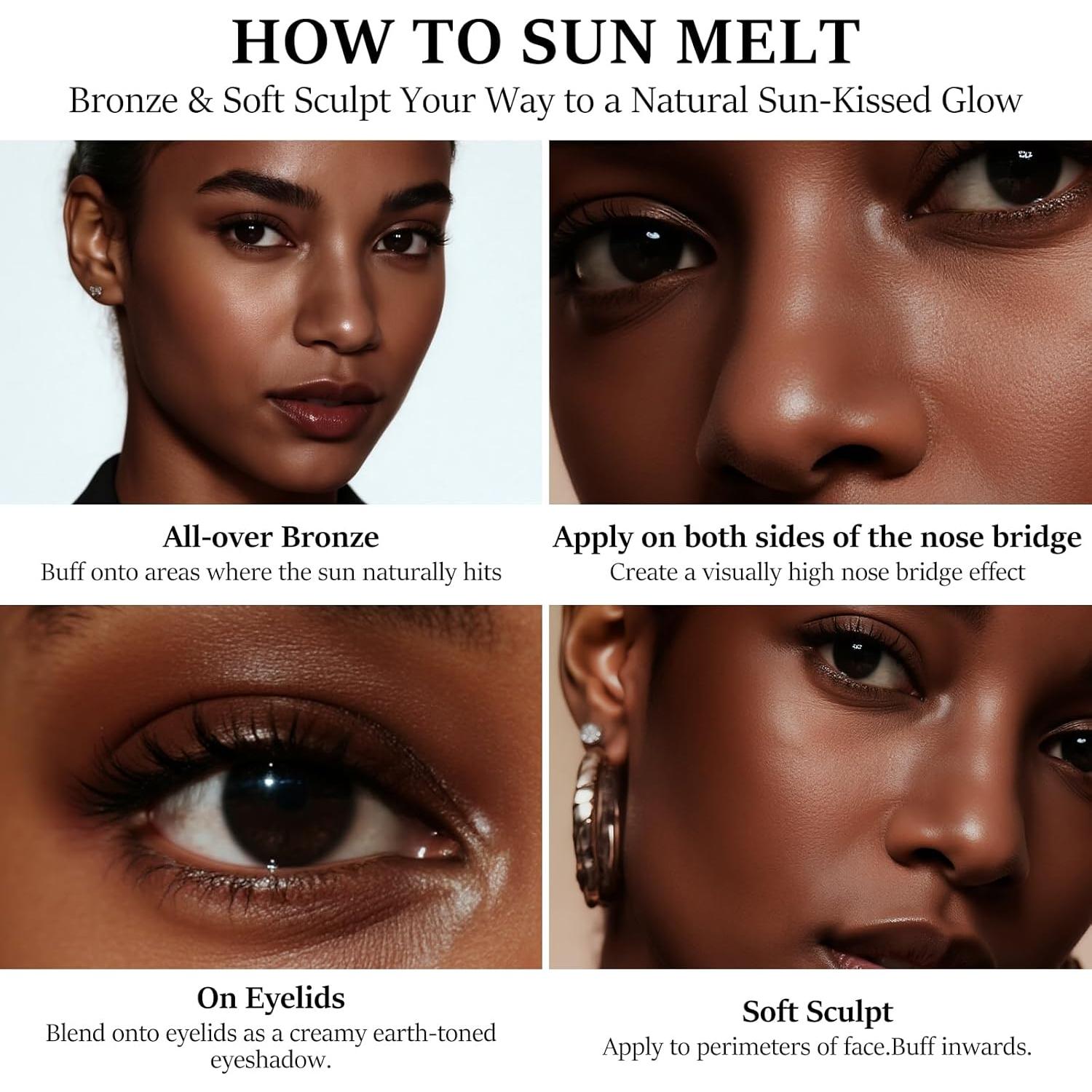 Bronceador Crema HECI BEAUTY Profundo 19.84 g con Brocha