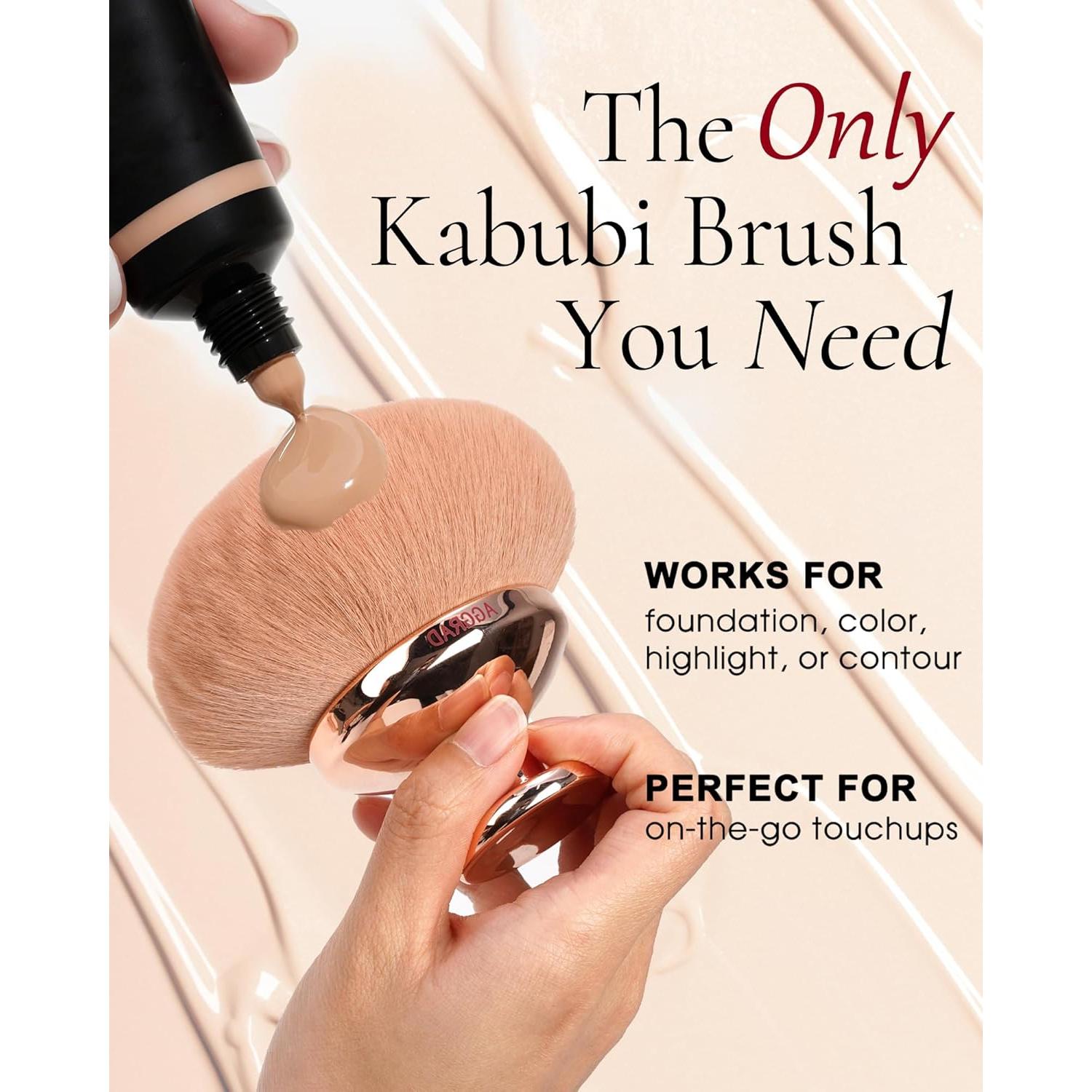 Brocha de Maquillaje Corporal YOSHUYUKI Ultra Grande Rosa Dorado