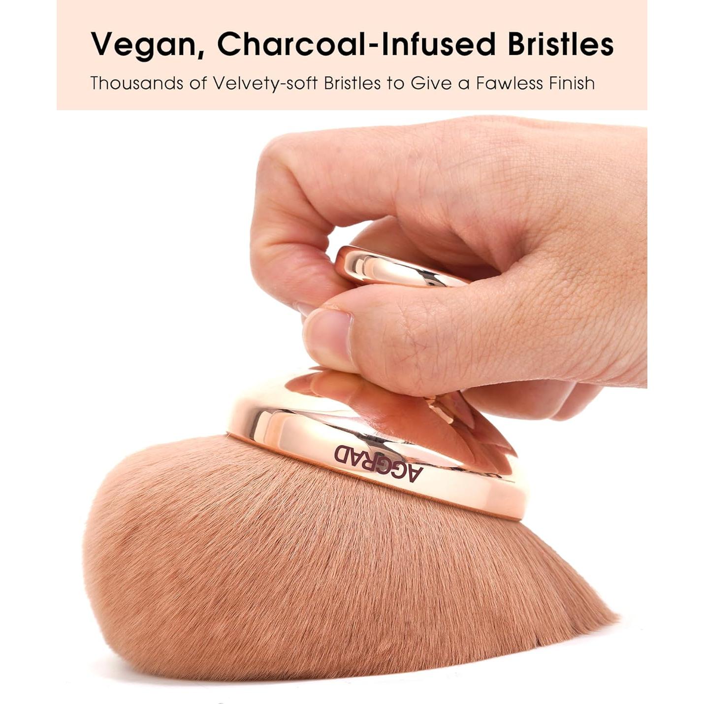 Brocha de Maquillaje Corporal YOSHUYUKI Ultra Grande Rosa Dorado