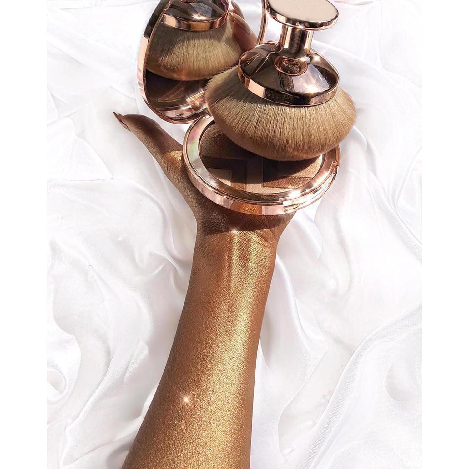 Brocha de Maquillaje Corporal YOSHUYUKI Ultra Grande Rosa Dorado