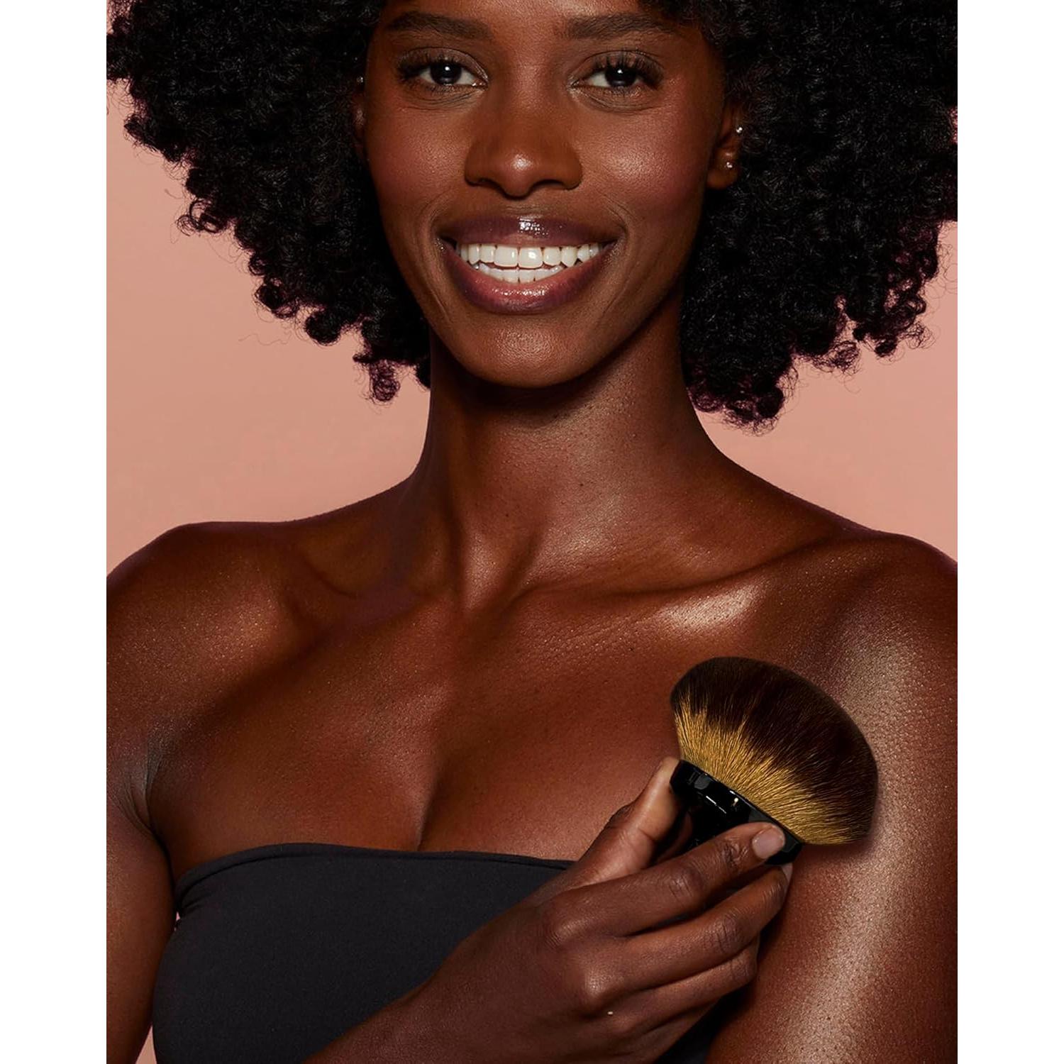 Brocha de Maquillaje Corporal YOSHUYUKI Ultra Grande Rosa Dorado