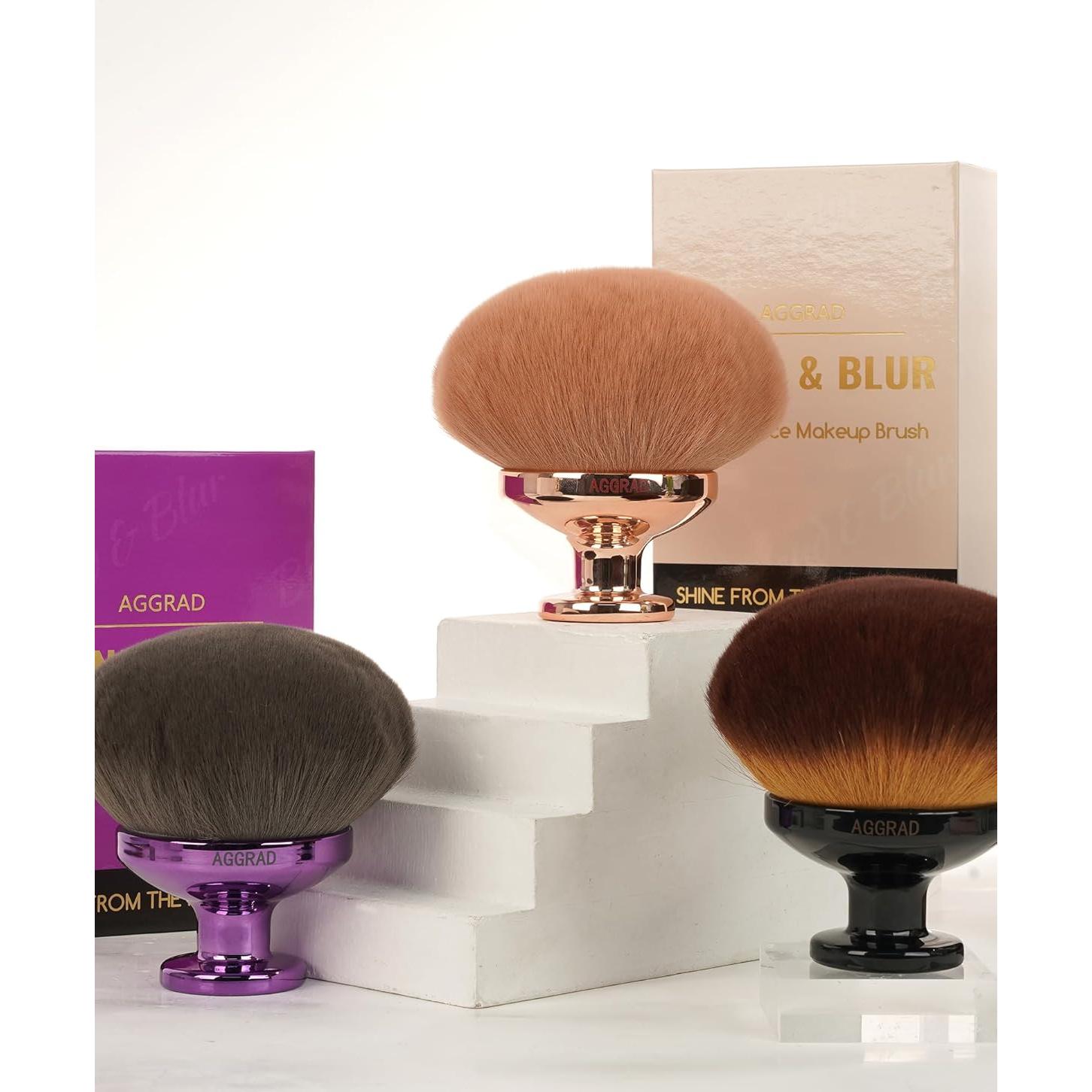 Brocha de Maquillaje Corporal YOSHUYUKI Ultra Grande Rosa Dorado