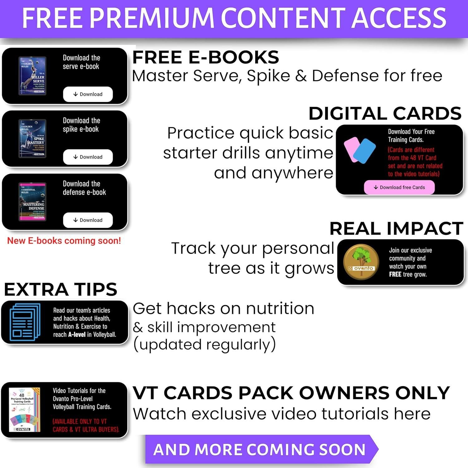 Kit de Entrenamiento de Voleibol OVANTO - 48 Tarjetas y E-Books