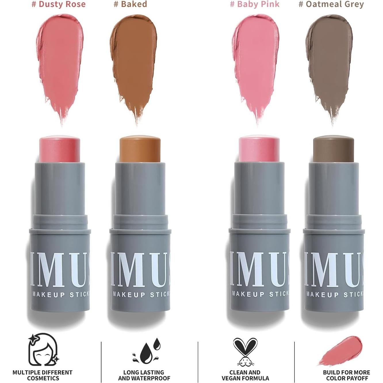 Set de Maquillaje KIMUSE: Barra de Contorno y Rubor Vegano 8.2g