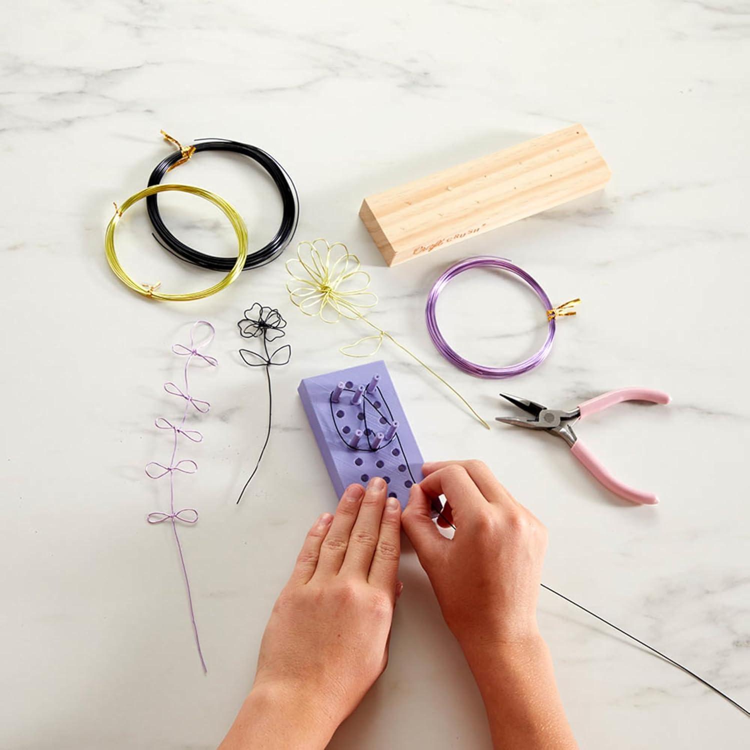 Kit de Manualidades Craft Crush - Flores de Alambre 25 cm