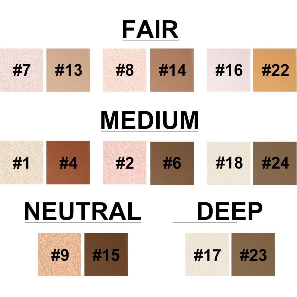 Juego de Contorno y Brochas Lezero - Barra Iluminador y Bronceador