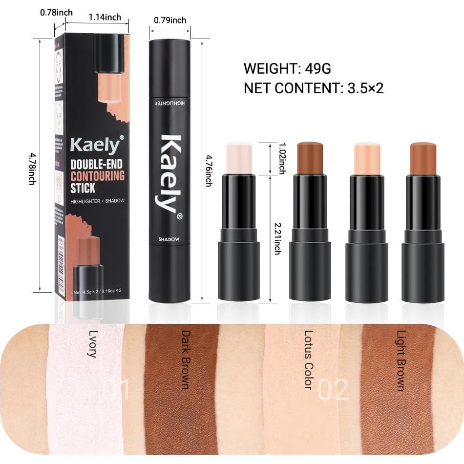 Stick de Contorno en Crema Kaely 4 Colores 70g