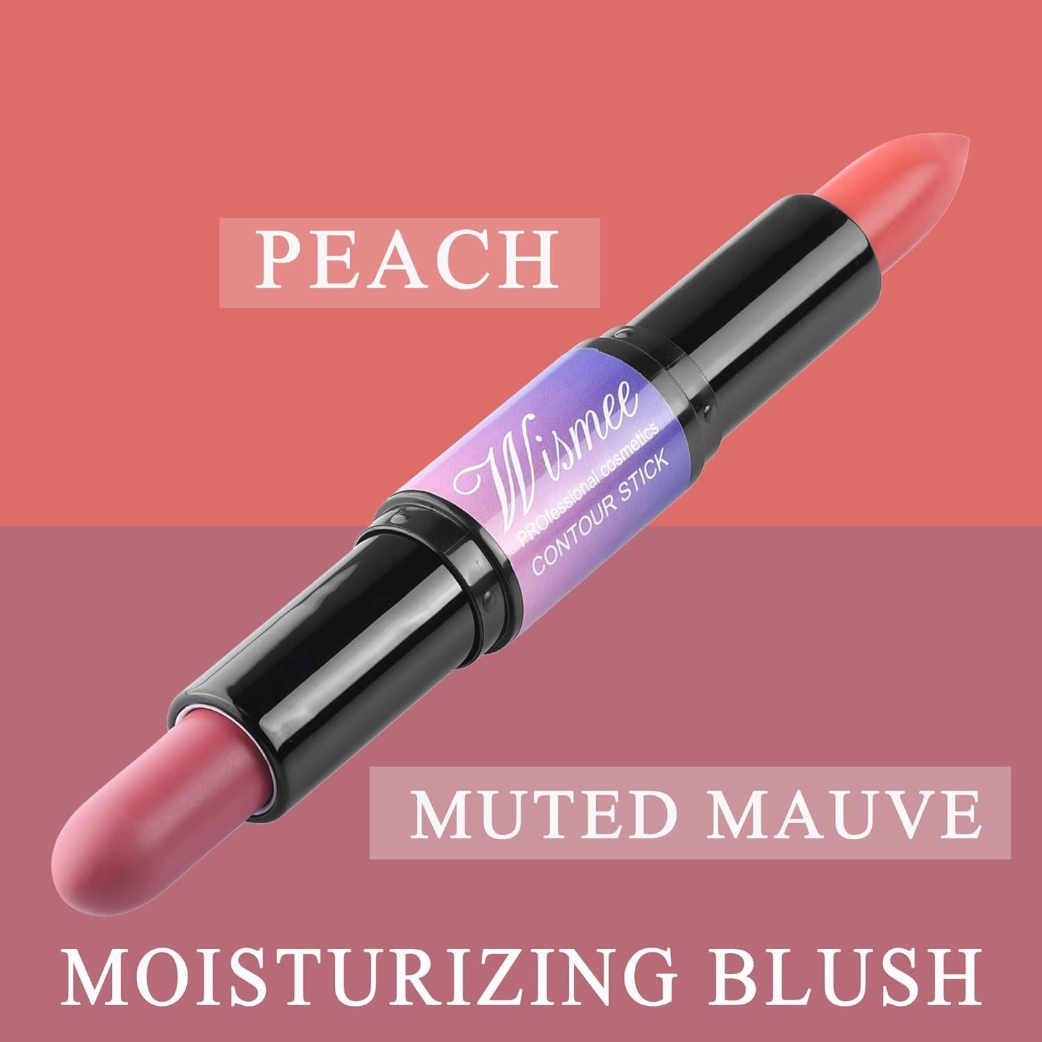 Rubor en Crema Doble Punta Wismee - Durazno y Ciruela 7.9g