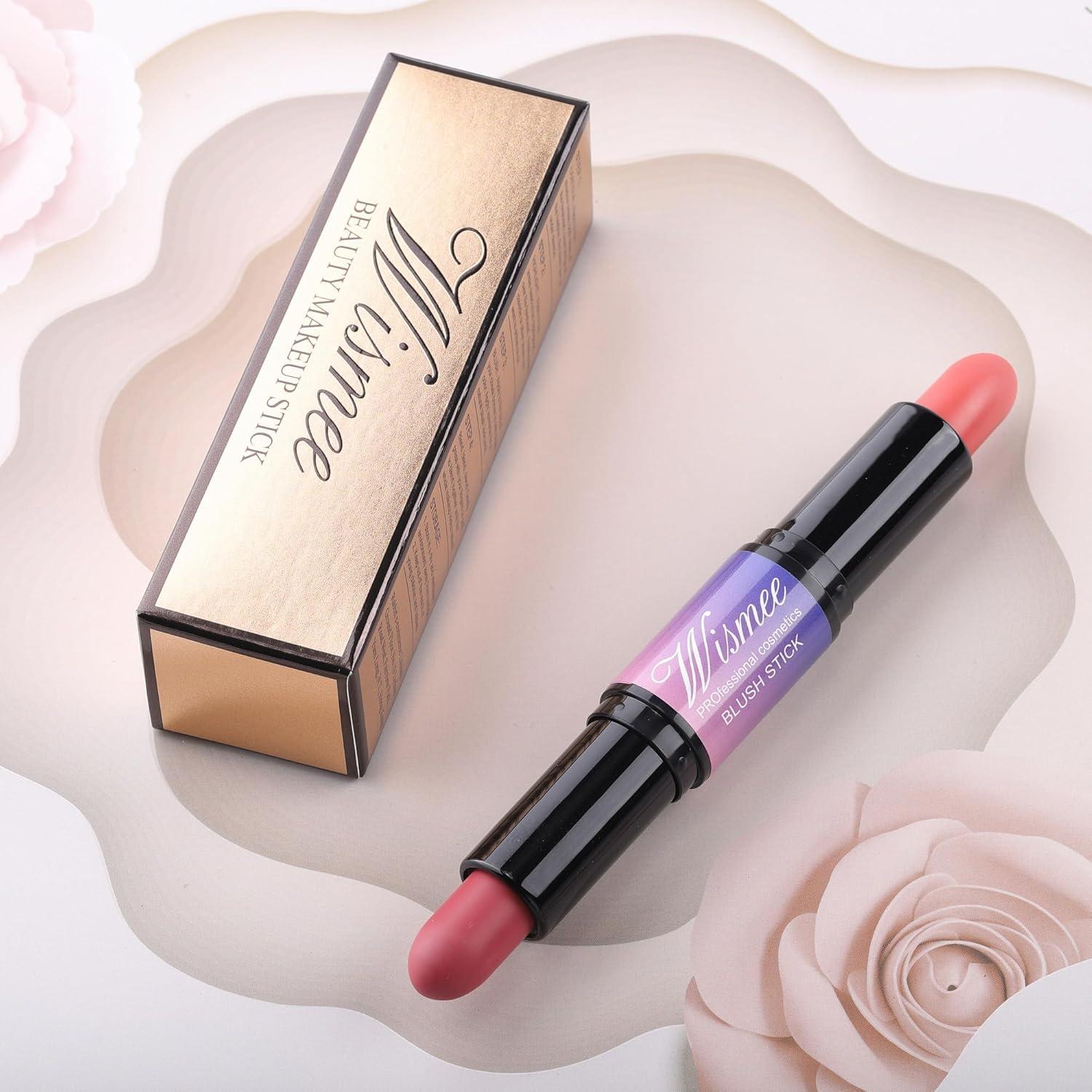 Rubor en Crema Doble Punta Wismee - Durazno y Ciruela 7.9g