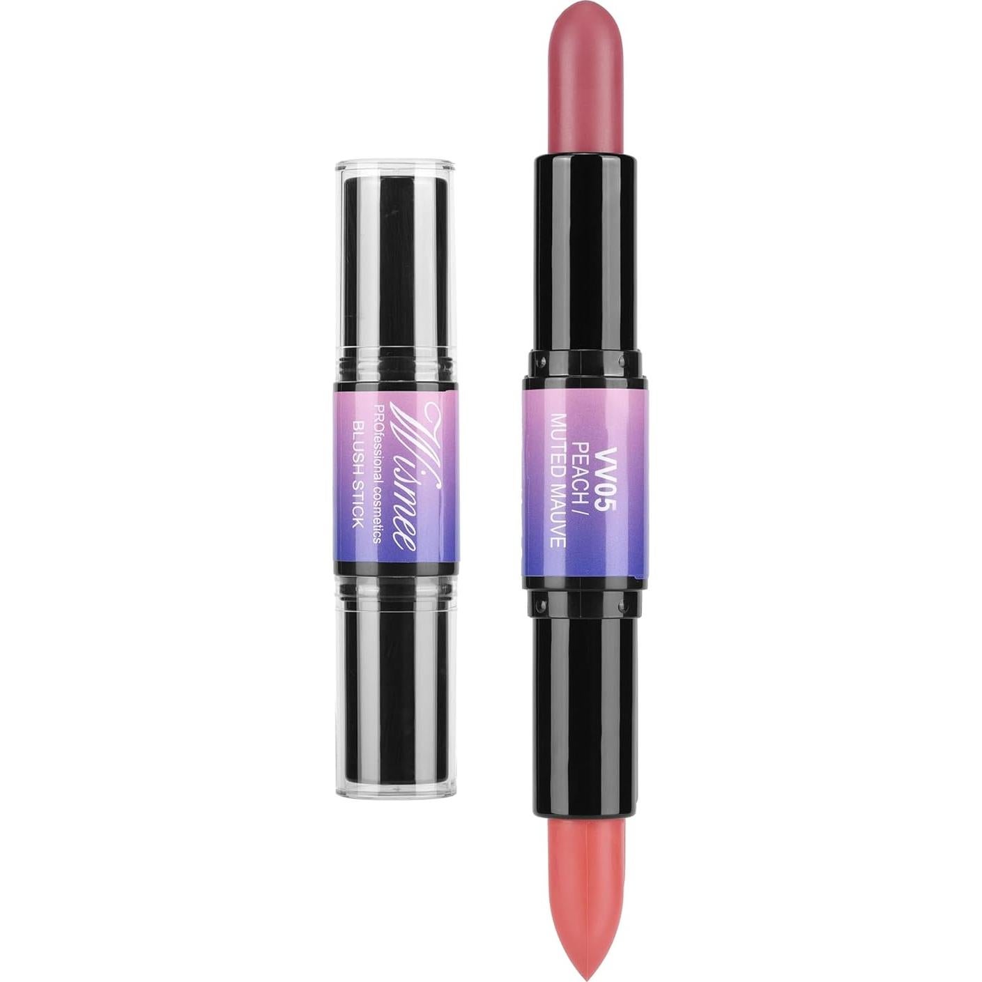 Rubor en Crema Doble Punta Wismee - Durazno y Ciruela 7.9g