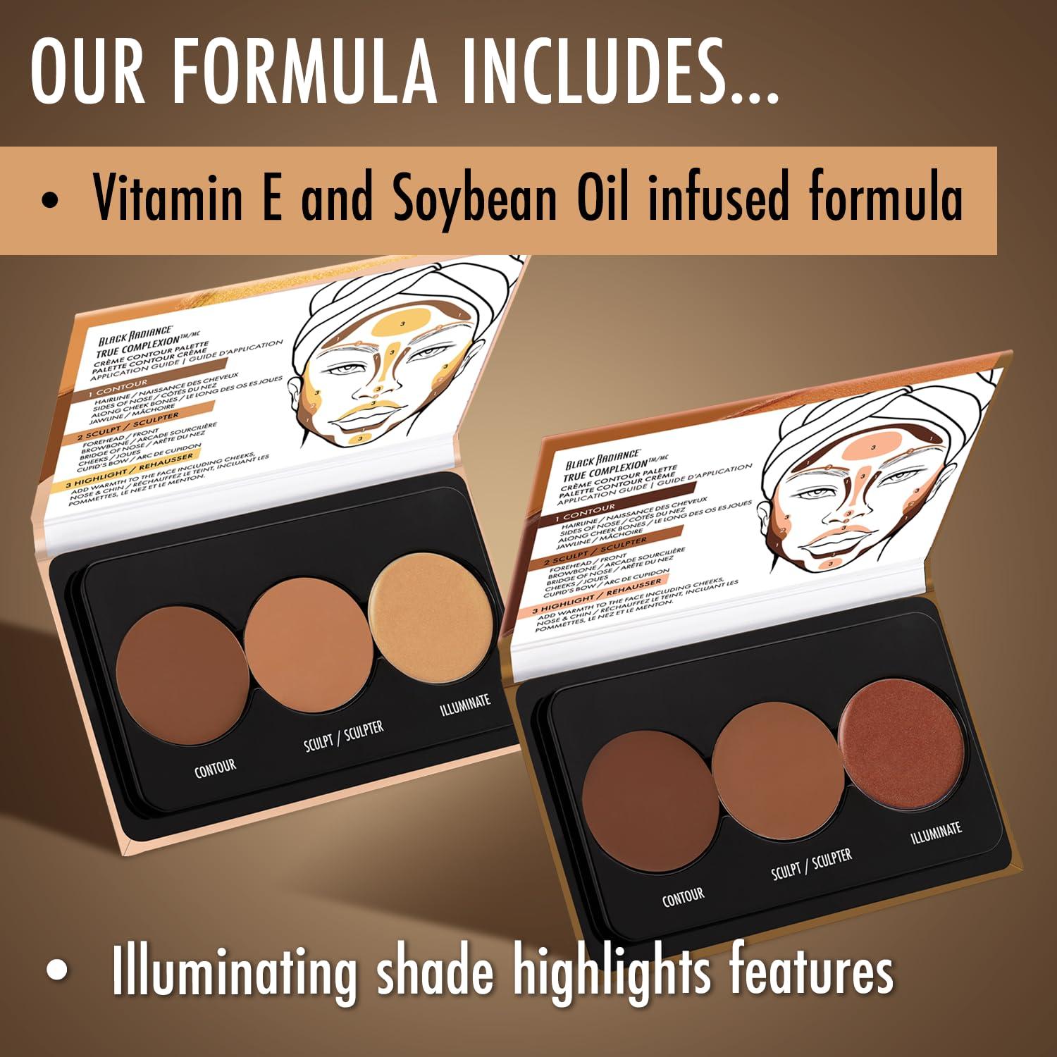 Paleta de Contorno en Crema Black Radiance 7.5g Media a Oscura