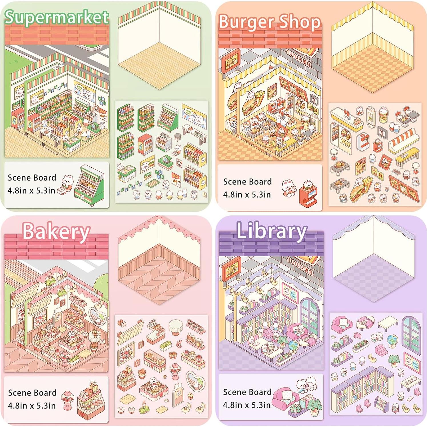 8 Juegos de Pegatinas 3D Cyhdddr para Crear Escenas