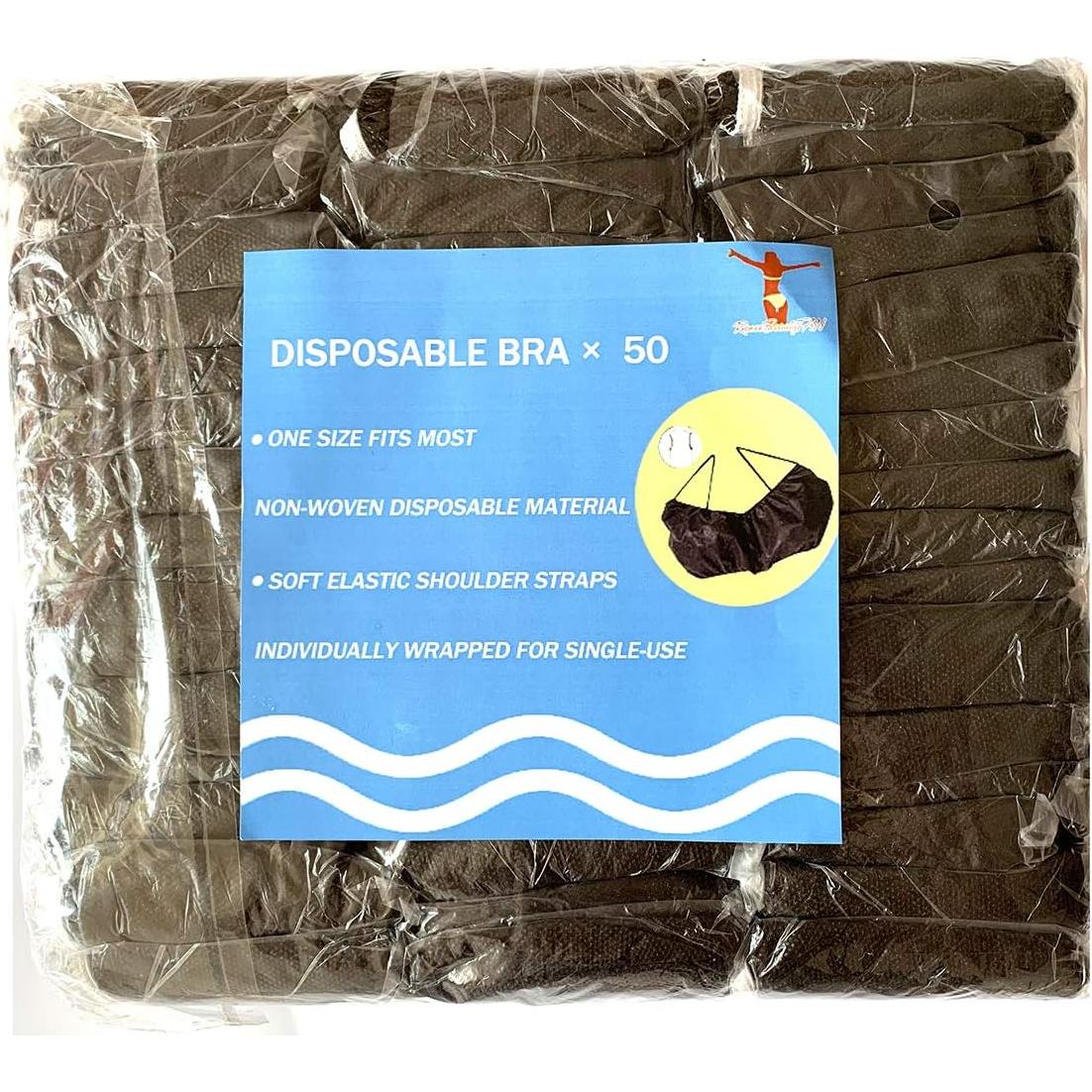 50 Sujetadores Desechables Negros Bikini ReneeBeautyTan