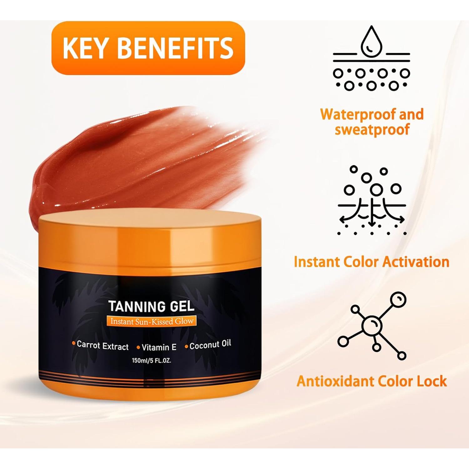 Gel Bronceador de Lujo PobbQing 150g Acelerador Natural