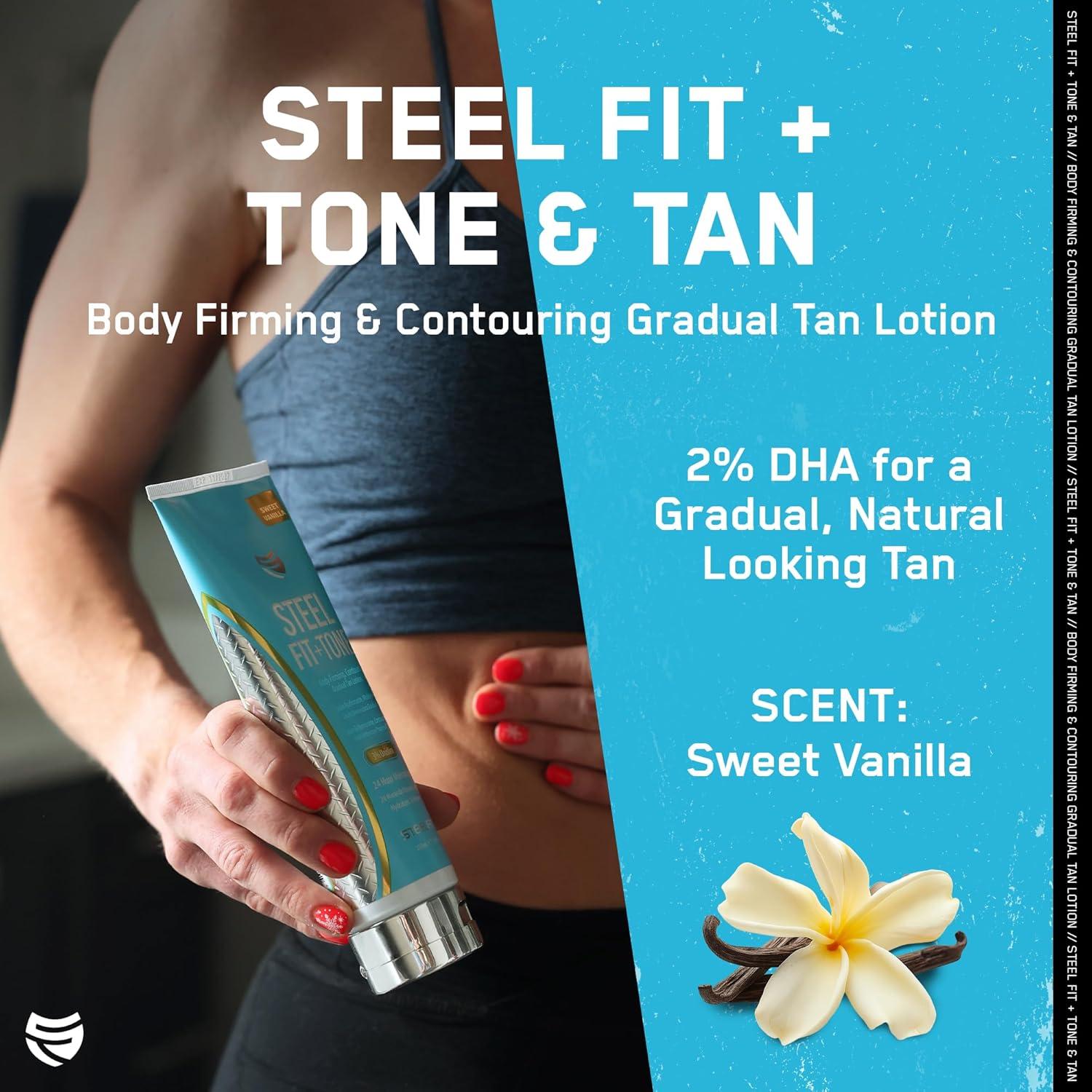 Loción Bronceadora Reafirmante SteelFit Tone & Tan 236ml