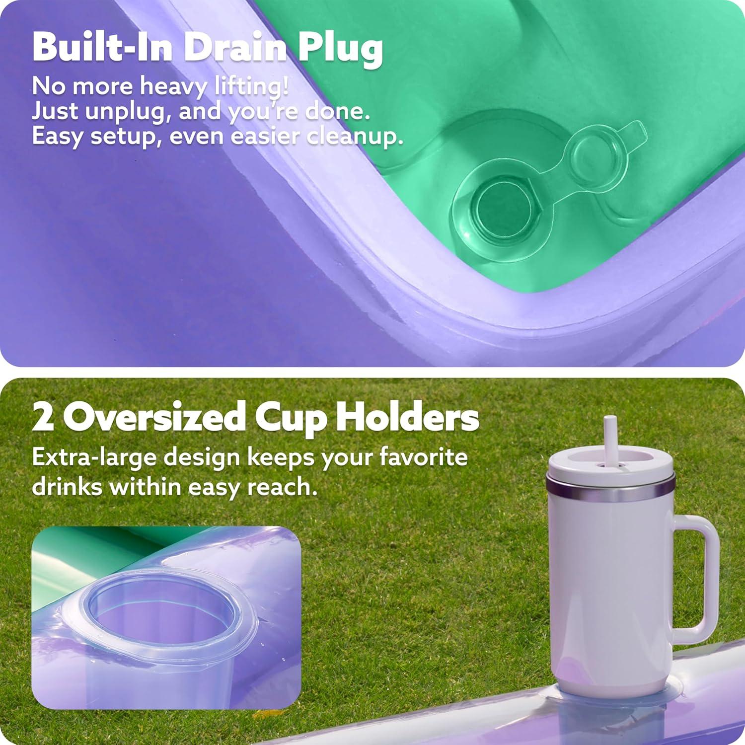 Flotador Inflable Sloosh Grande 177.8x116.8cm con Almohada