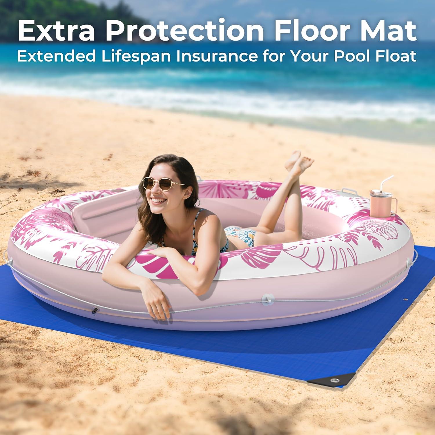 Flotador Inflable para Bronceado POOLACC 75x75cm Rosa