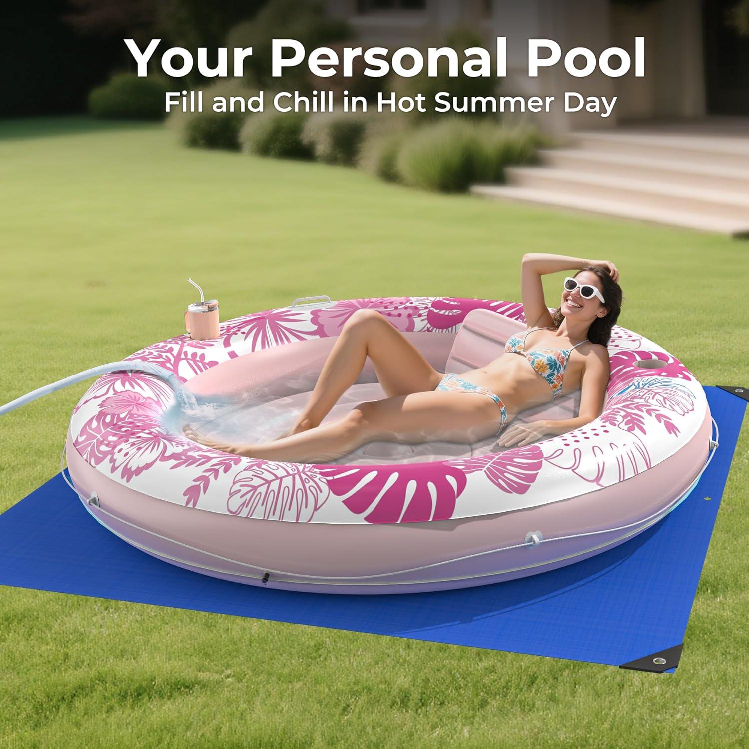 Flotador Inflable para Bronceado POOLACC 75x75cm Rosa
