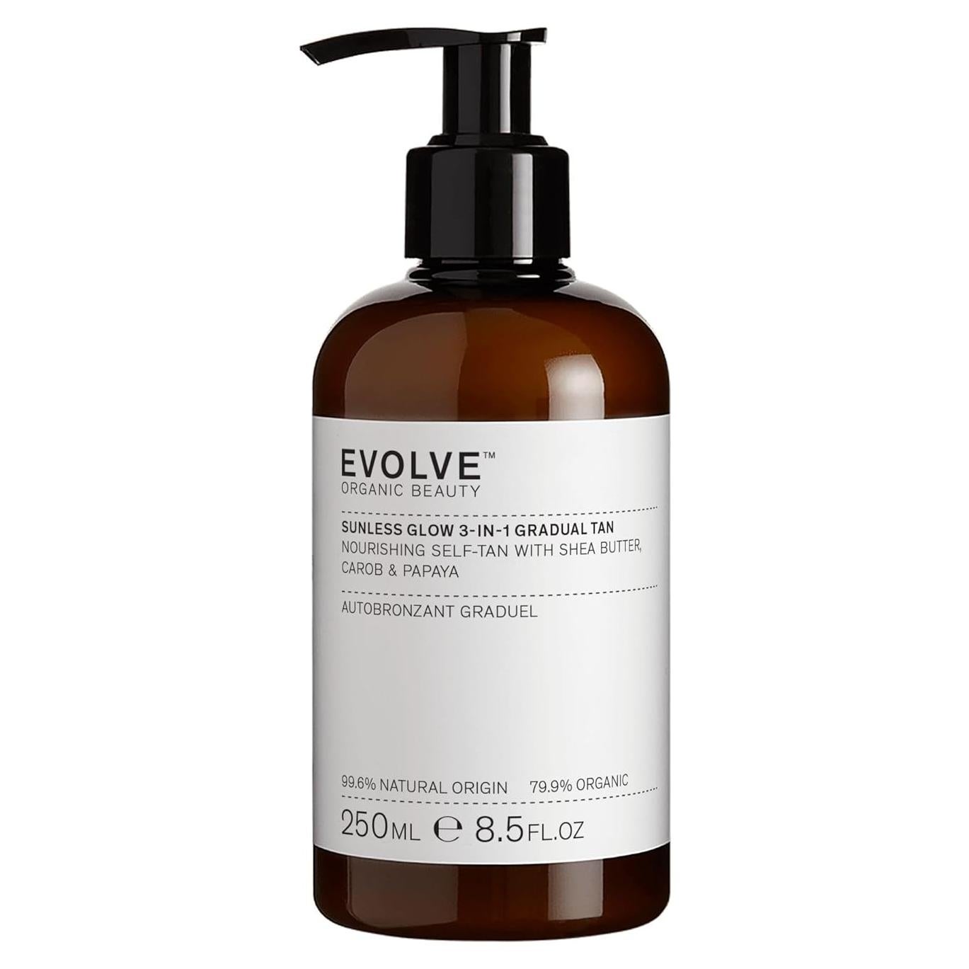 Evolve Brillo Sin Sol 3-en-1 Bronceado Gradual 250 ml - Vegano