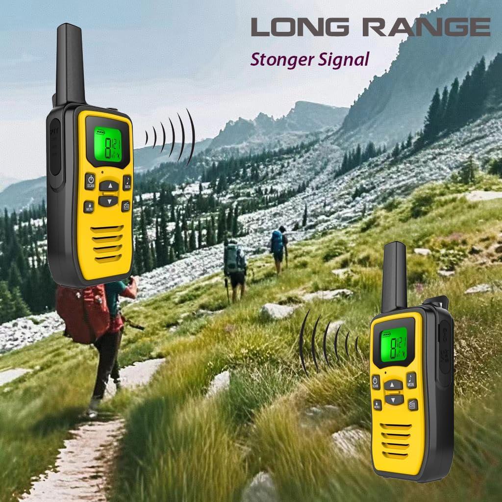 Walkie Talkies KOMVOX GT60 Amarillo Recargables 10 KM