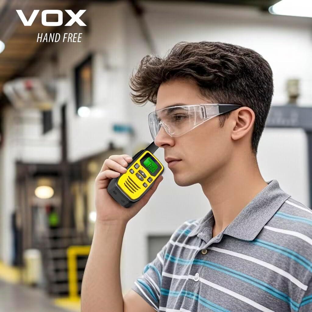 Walkie Talkies KOMVOX GT60 Amarillo Recargables 10 KM