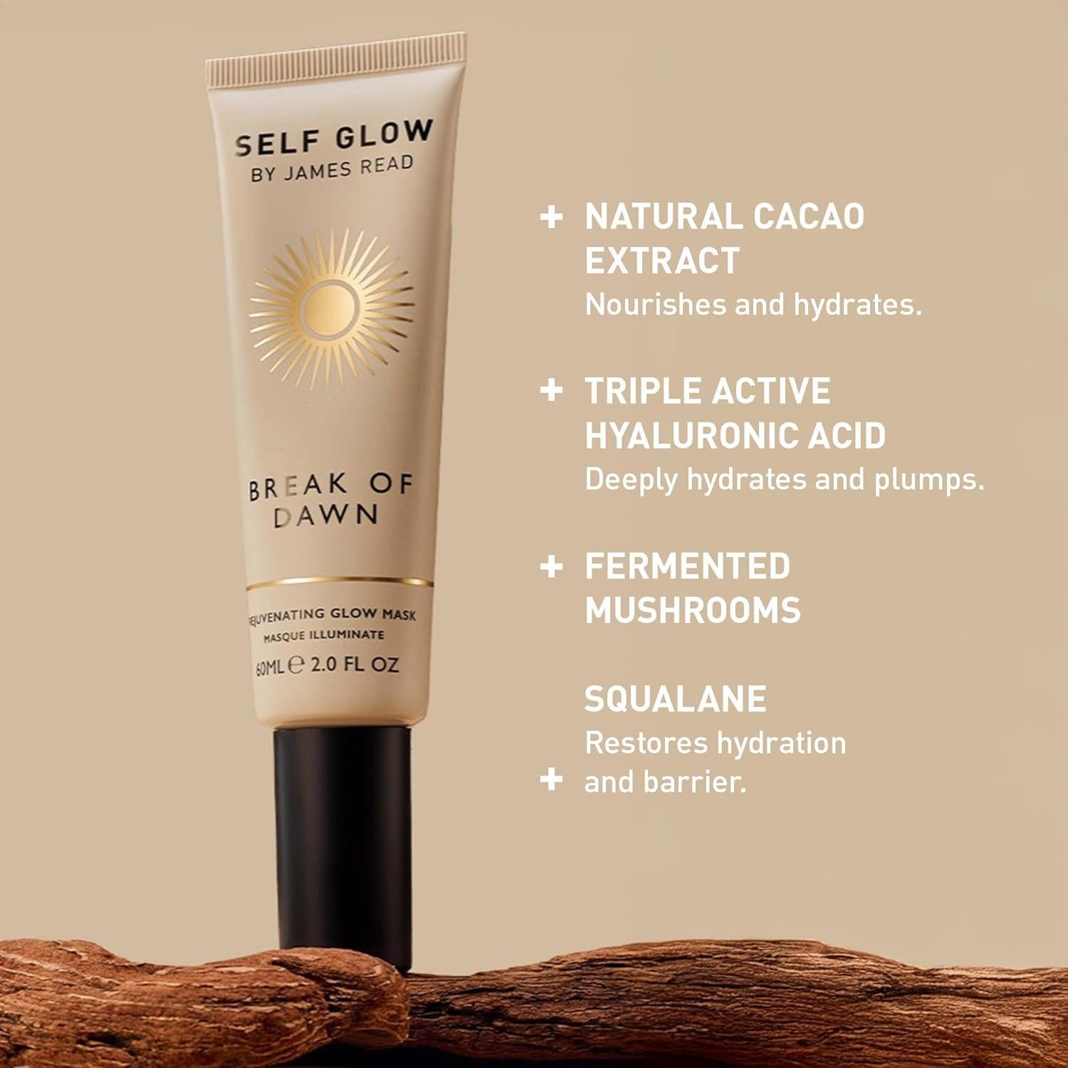 Máscara Rejuvenecedora Auto Brillo James Read 15mL - Ácido Hialurónico