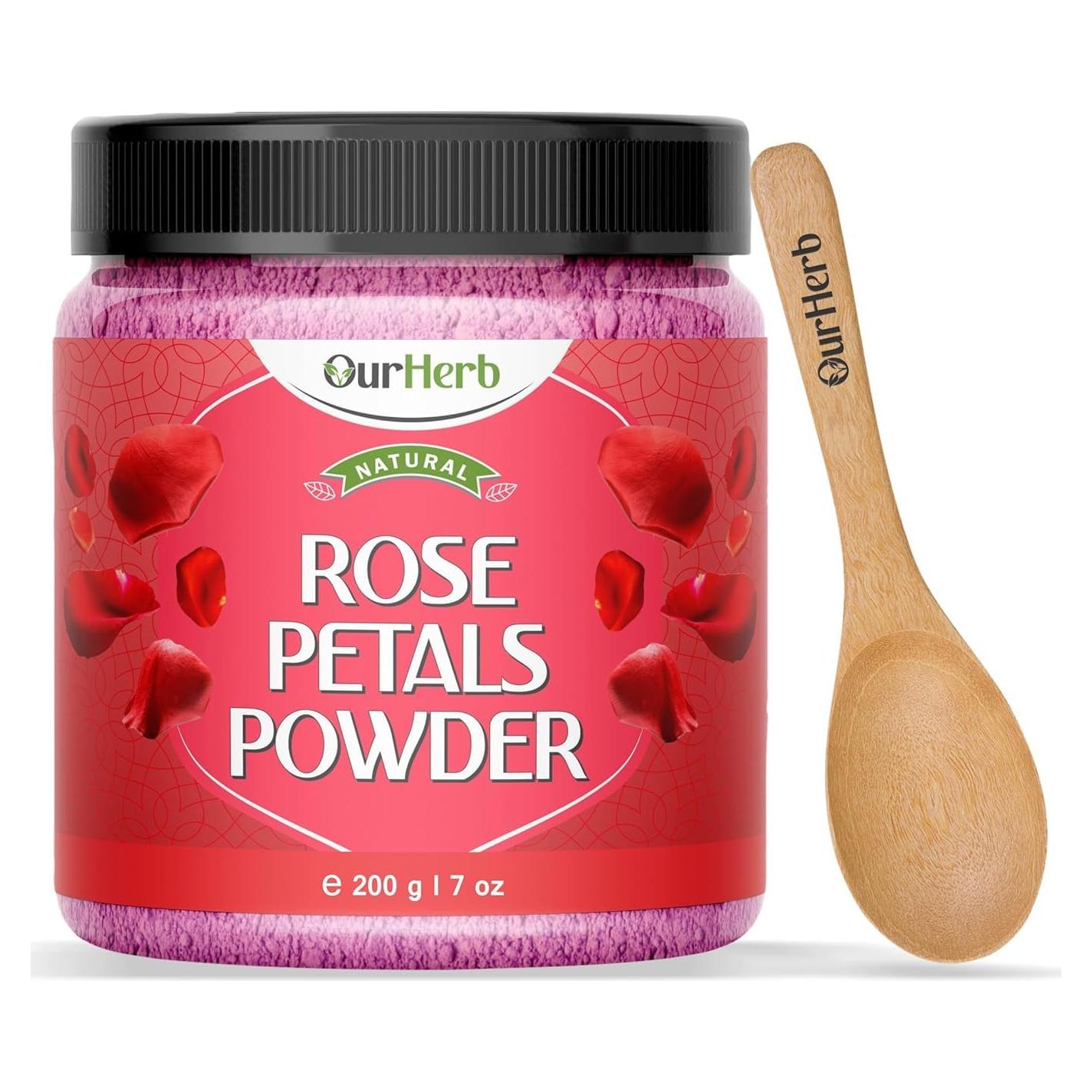 Polvo de Pétalos de Rosa Natural Clarity 200g - Máscara Facial