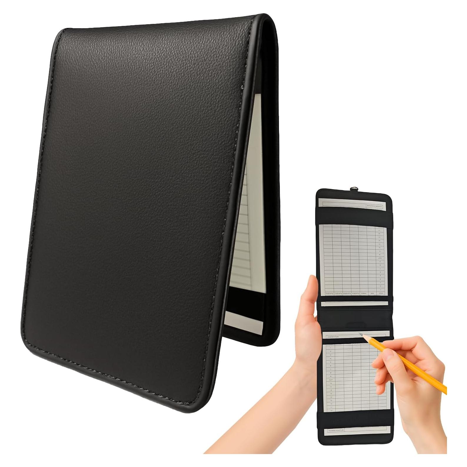 Porta Tarjeta de Golf YFANITI de Cuero Sintético Negro